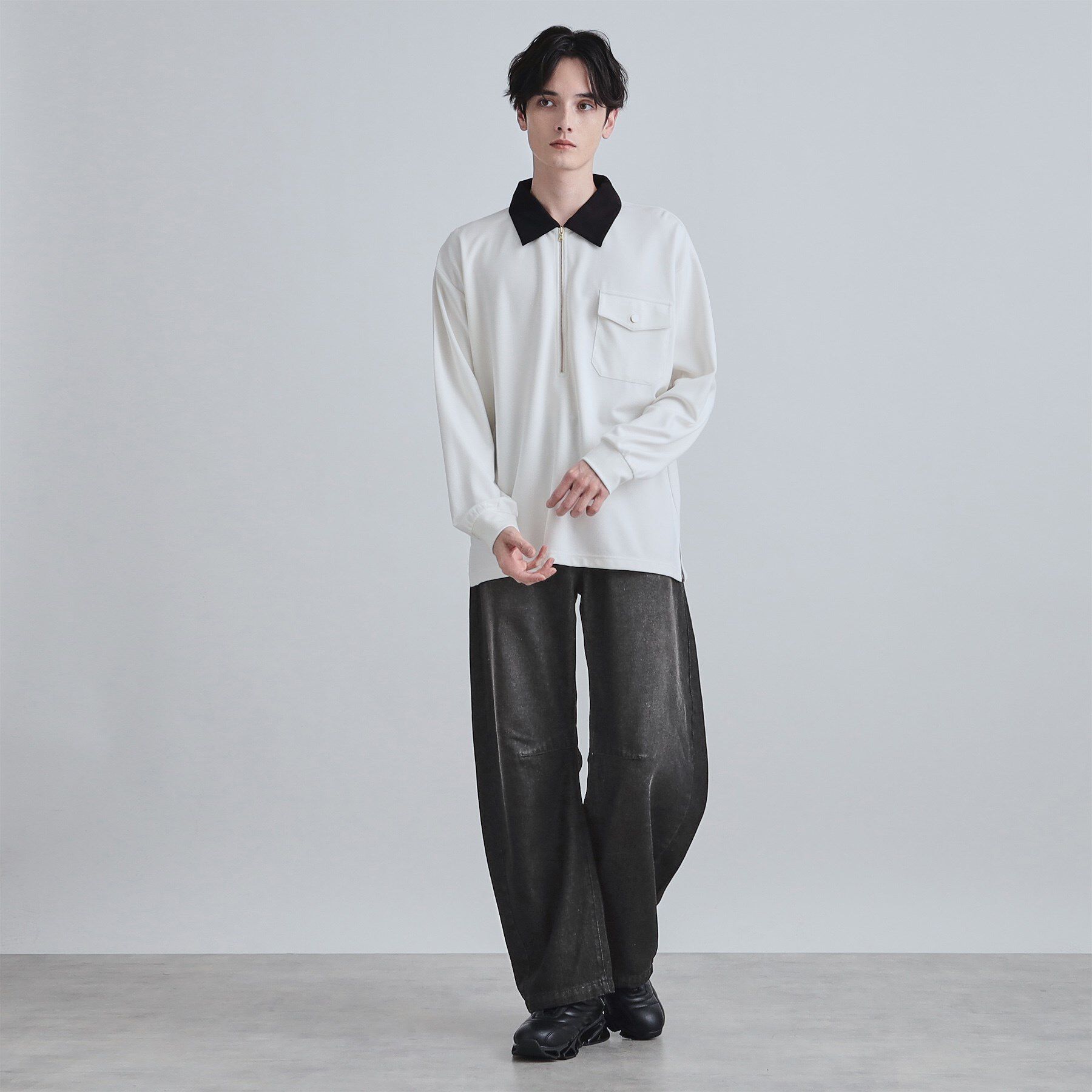 tk.TAKEO KIKUCHI「カーブステッチデニム」|デニム|