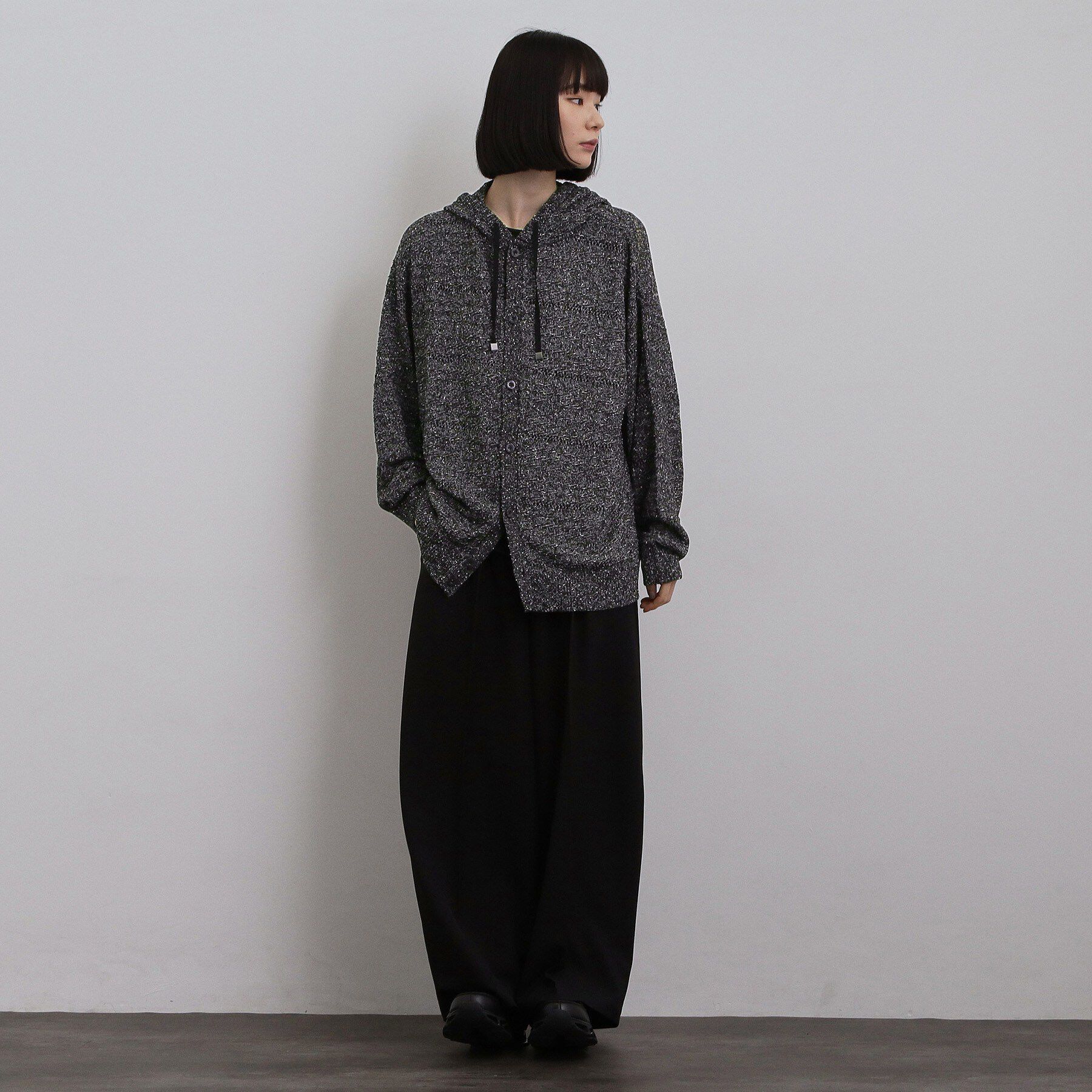 tk.TAKEO KIKUCHI「パターンドメッシュニットパーカー」|ニット・セーター|