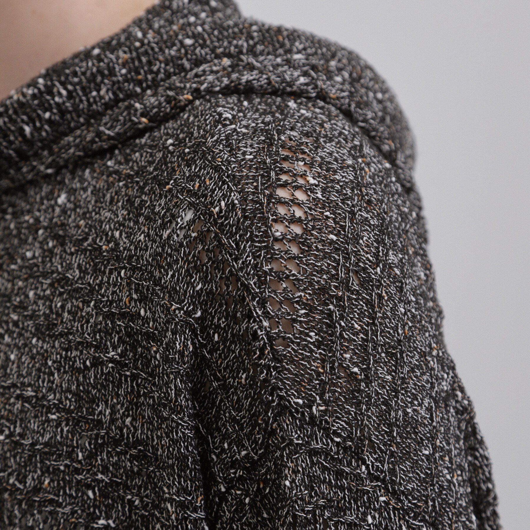 tk.TAKEO KIKUCHI「パターンドメッシュニットパーカー」|ニット・セーター|