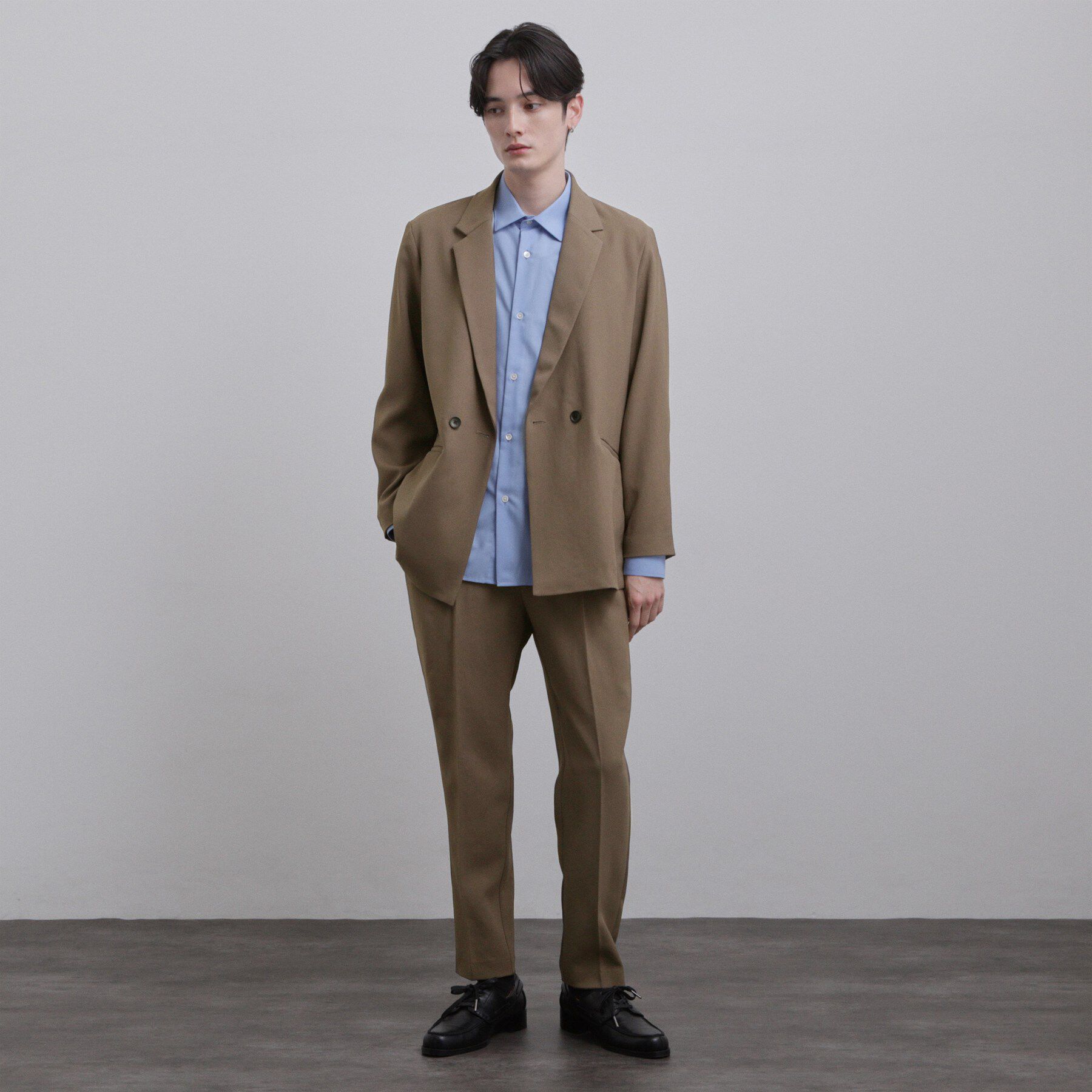 tk.TAKEO KIKUCHI「【セットアップ2点セット】オーバーサイズダブルセットアップ/ONOFF兼用/イージーケア/マシーンウ」|スーツ|