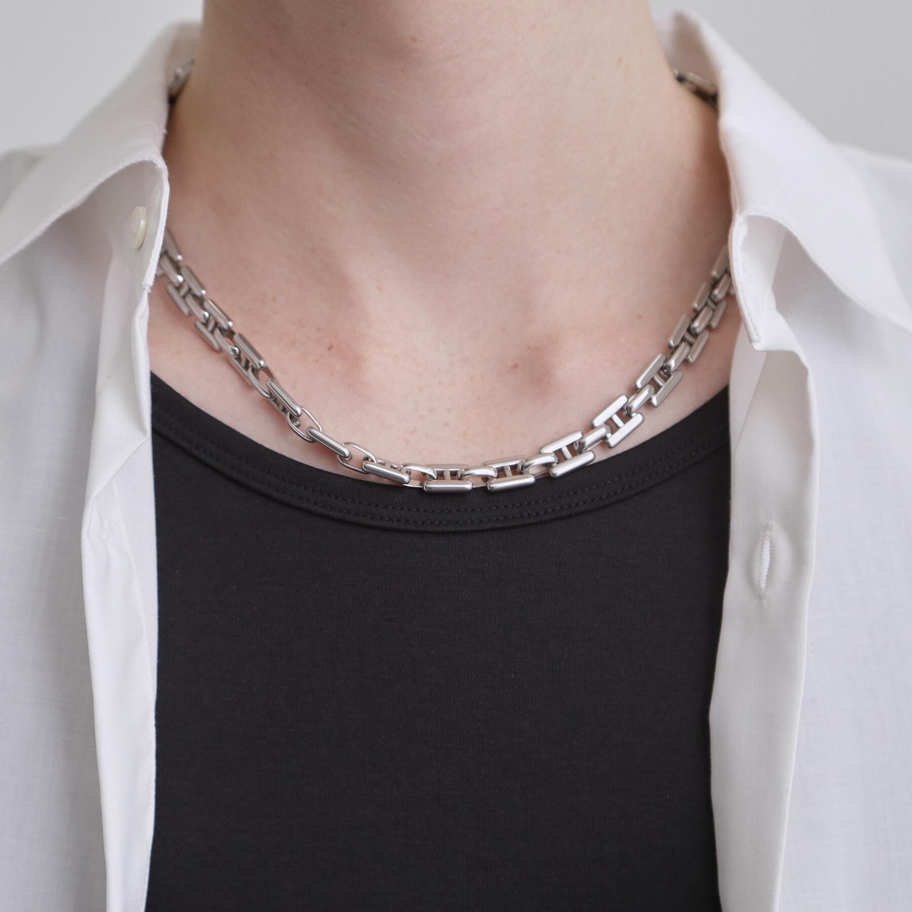 tk.TAKEO KIKUCHI「【ステンレス】ボールドネックレス」|ネックレス|シルバー(106)