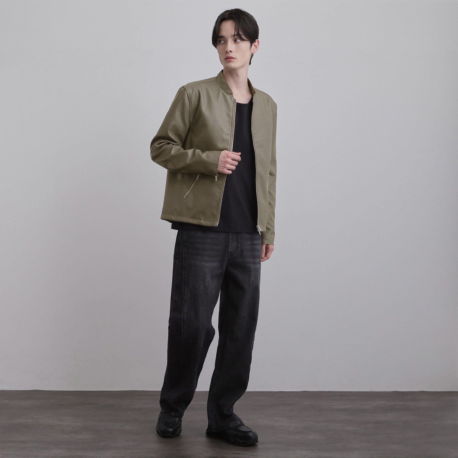 tk.TAKEO KIKUCHI「シングルライダースジャケット」|ブルゾン・スタジャン|
