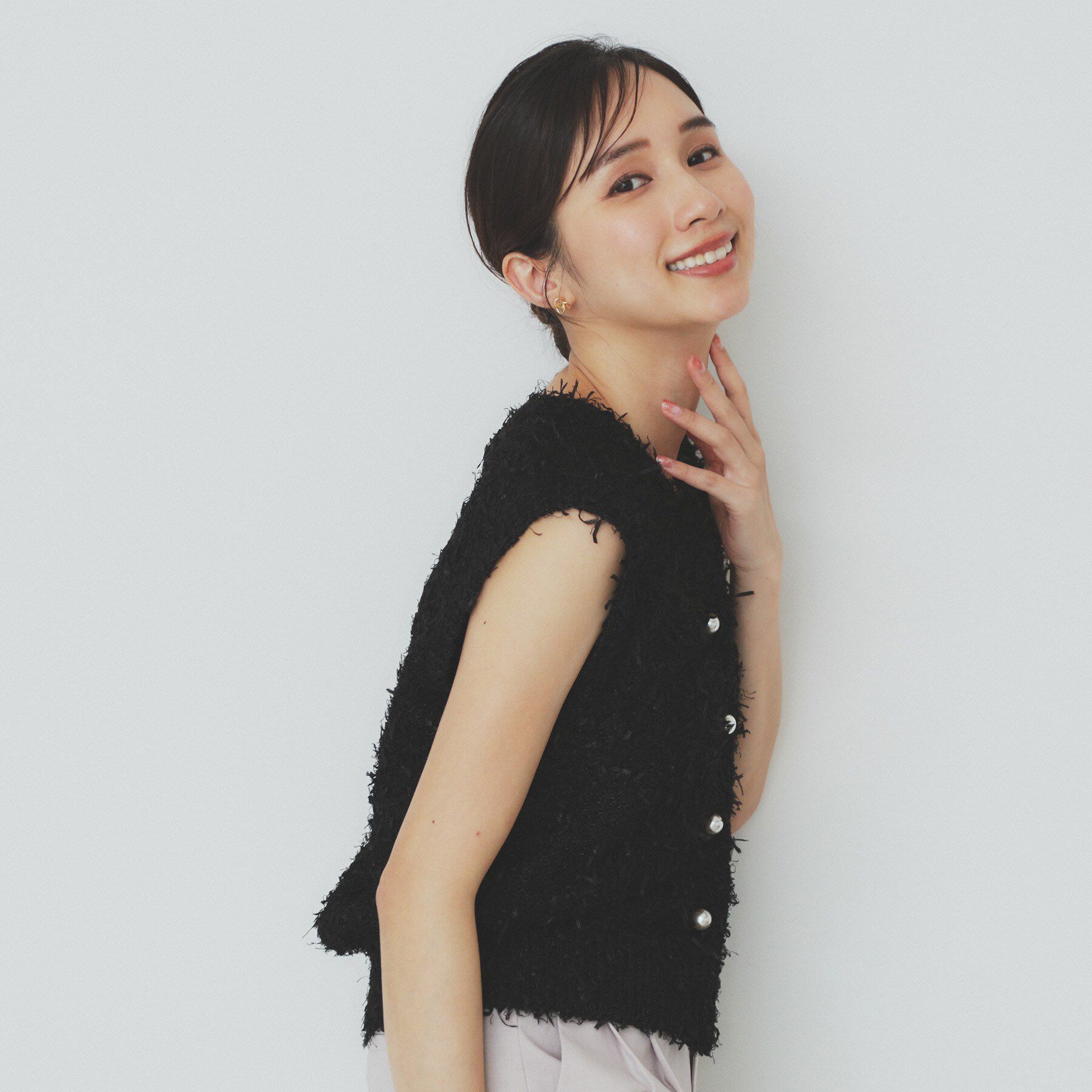 index「《Can Cam掲載》フリンジシャギーコンパクトベスト【洗濯機洗い可】」|ベスト・ジレ|