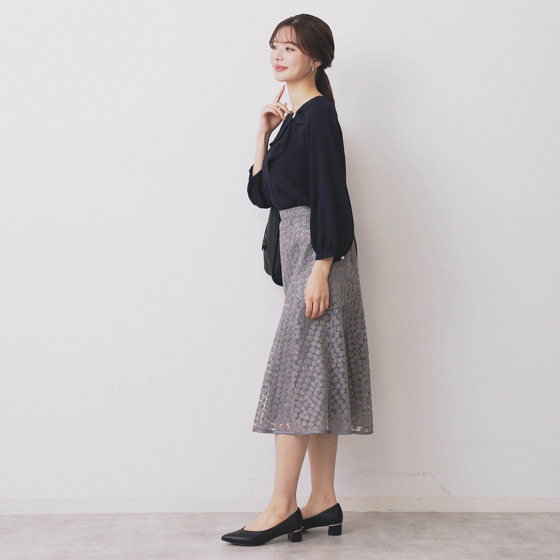 index「パール調リボンブラウス【洗濯機洗い可/イージーアイロン】」|シャツ・ブラウス|