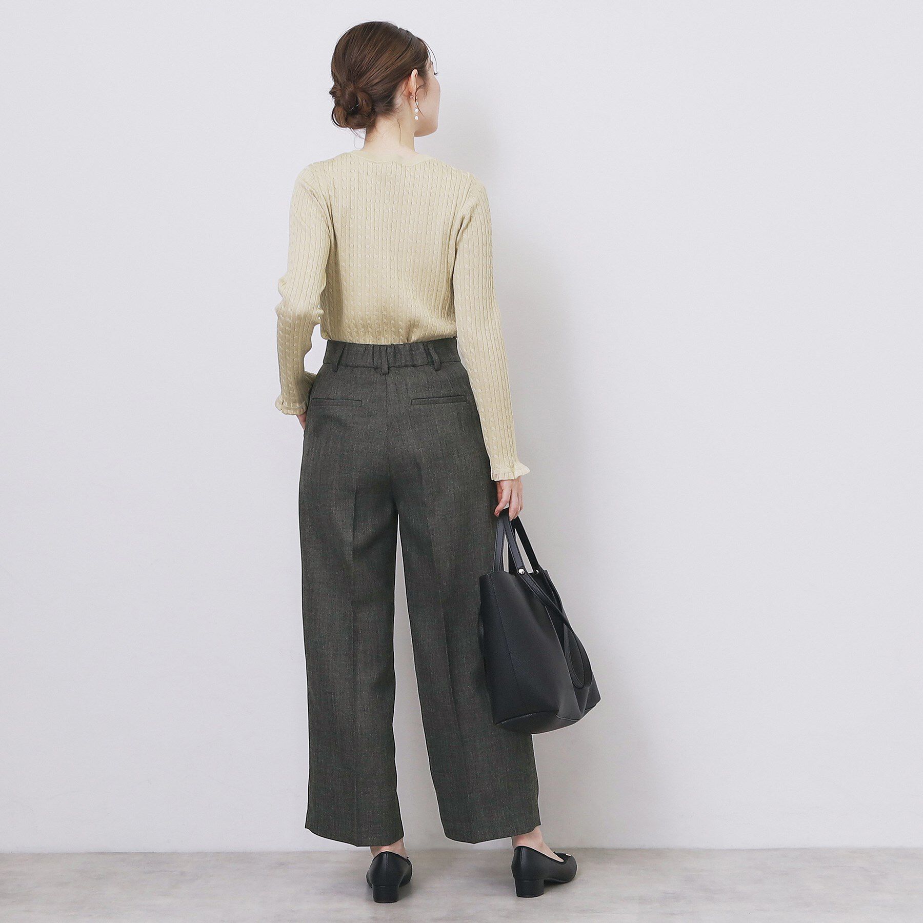 index「ツィード調ワイドストレートパンツ【洗濯機OK/防シワ】」|その他|