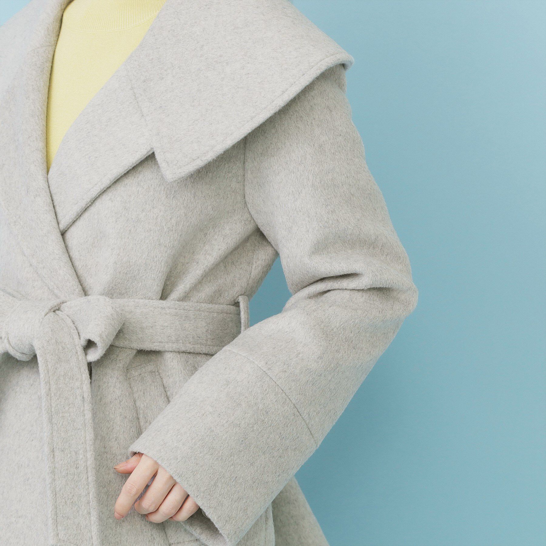 index「ベルト付ビッグカラーミドルコート」|チェスターコート|