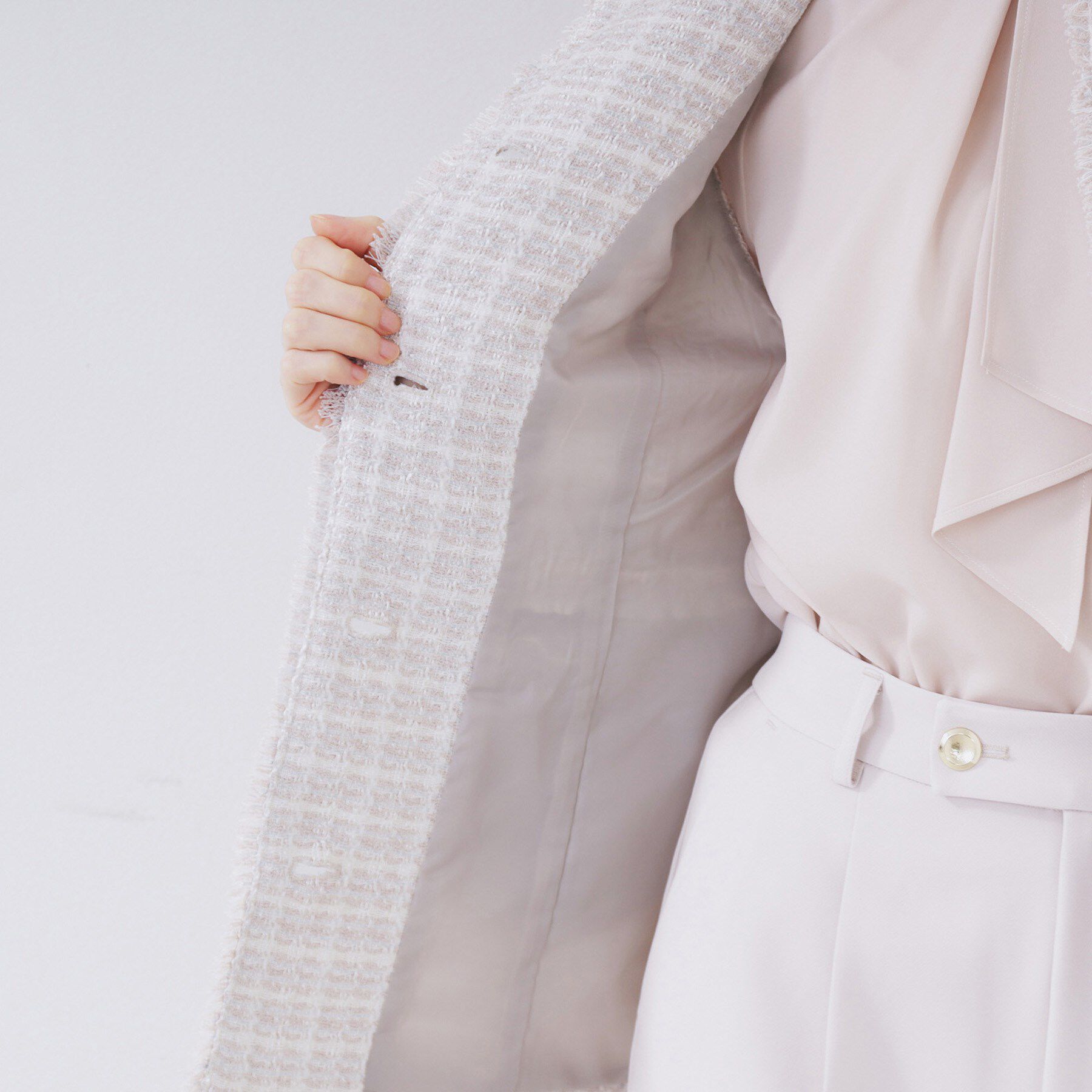 index「ファンシーツイードペプラムジレ【洗える】」|ベスト・ジレ|