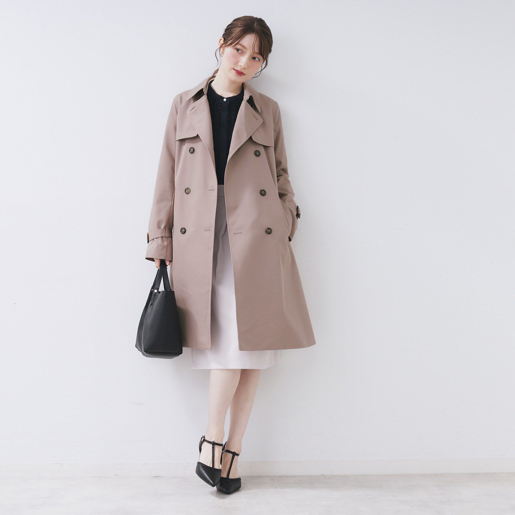 index「トレンチコート【洗濯機OK/撥水/花粉対応】《XS～3L》」|トレンチコート|