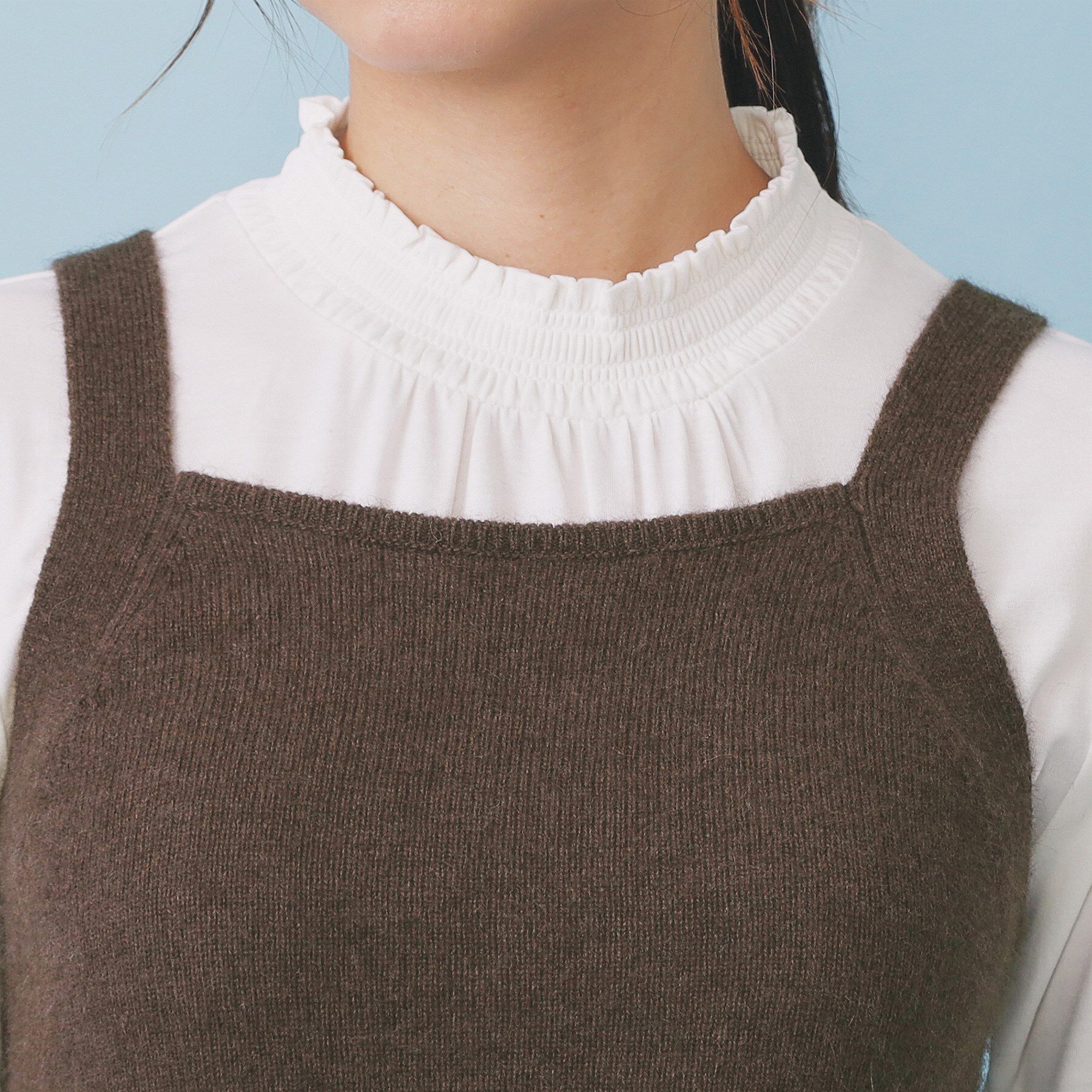 index「ペプラムニットキャミソール/アンサンブル対応【洗える】」|キャミソール|