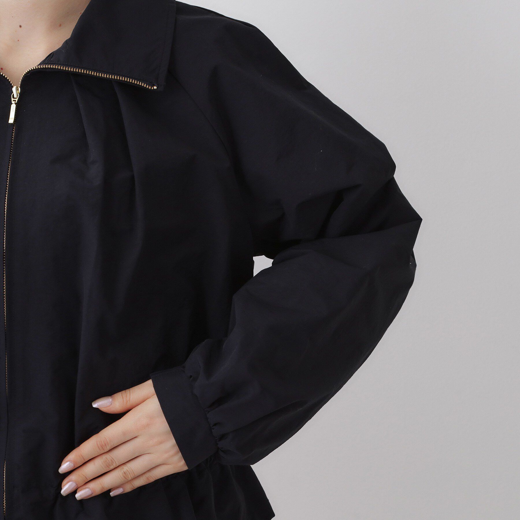 index「スタンドカラーペプラムブルゾン【洗濯機OK】」|ブルゾン・スタジャン|