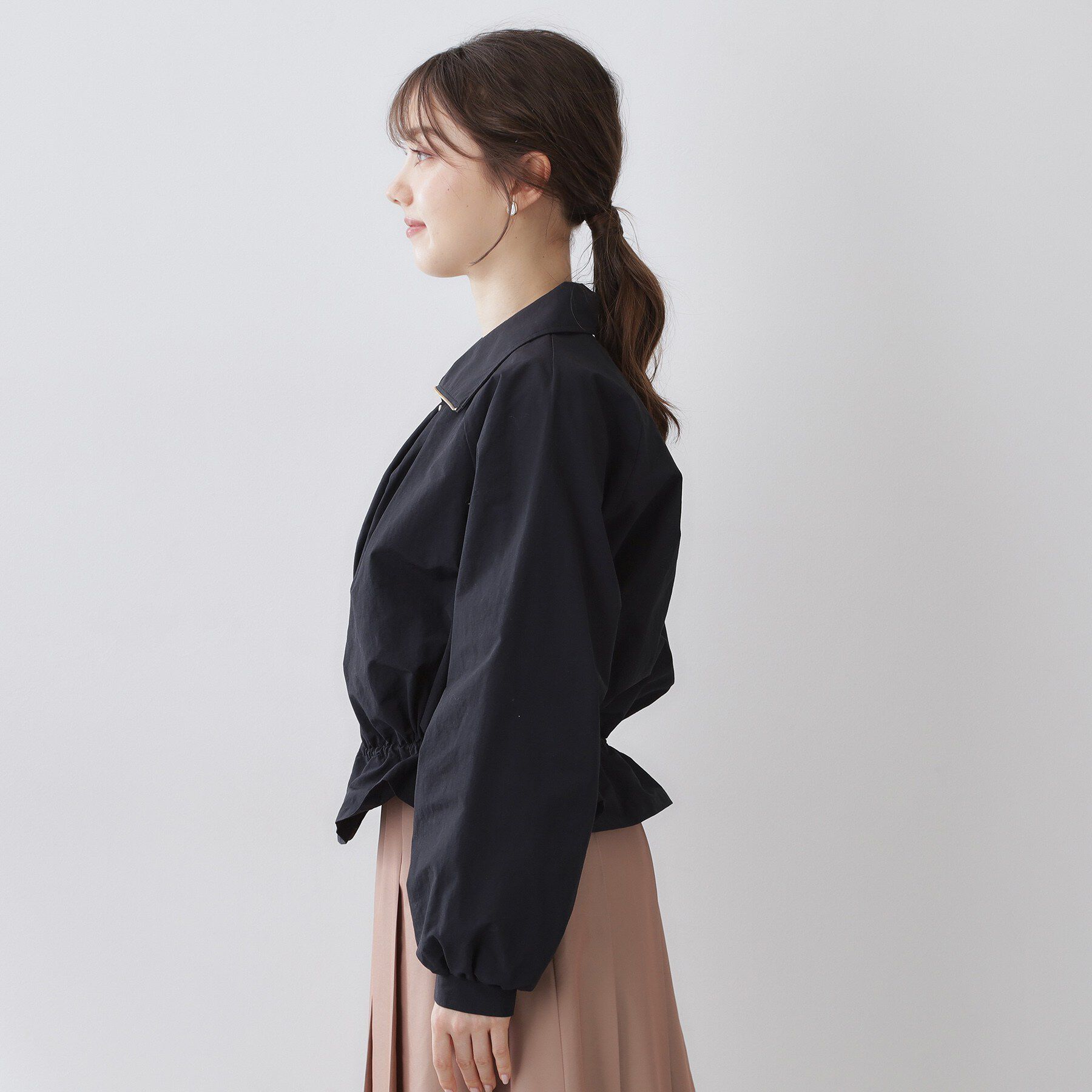 index「スタンドカラーペプラムブルゾン【洗濯機OK】」|ブルゾン・スタジャン|