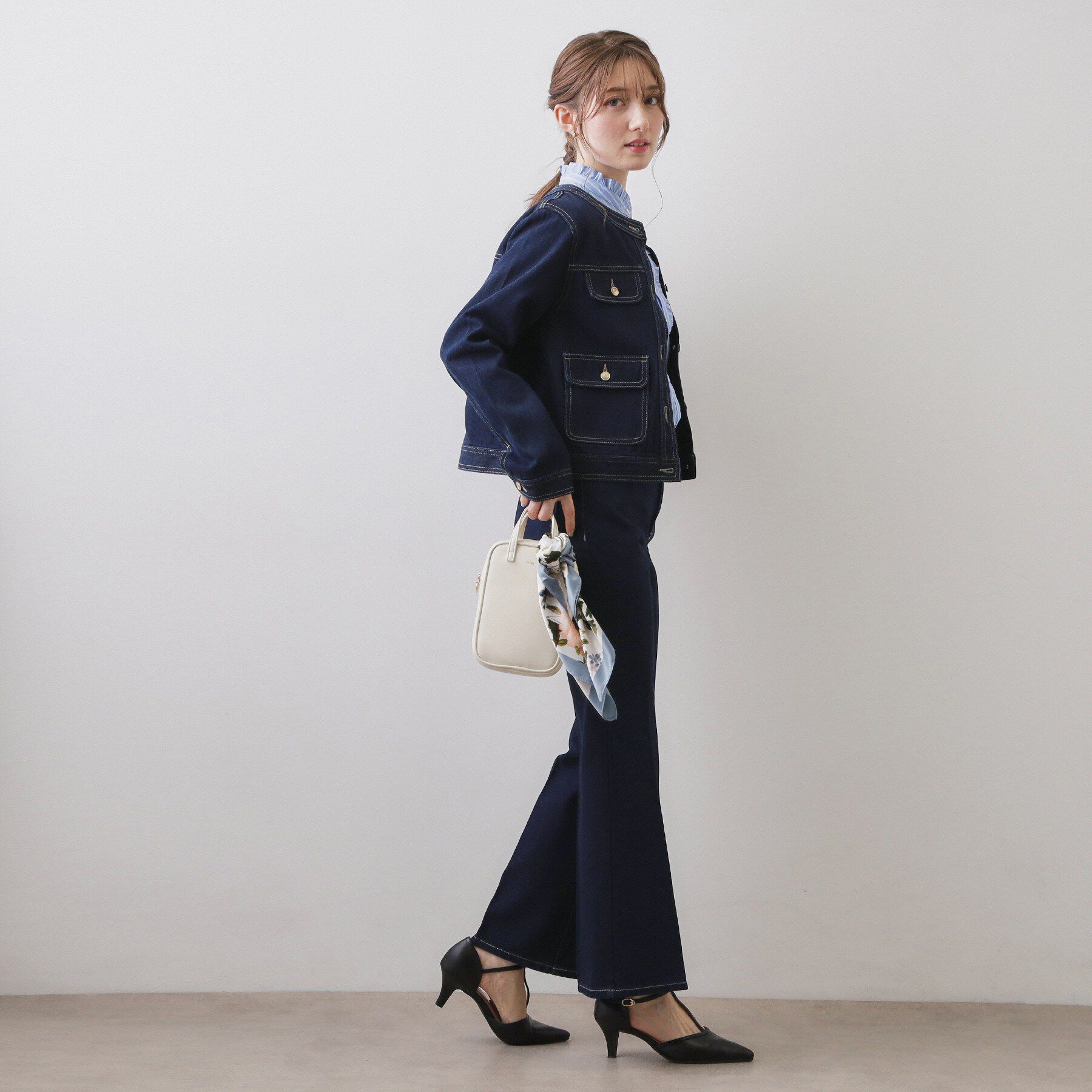 index「ミニマルノーカラーデニムジャケット【洗濯機OK】」|デニムジャケット|