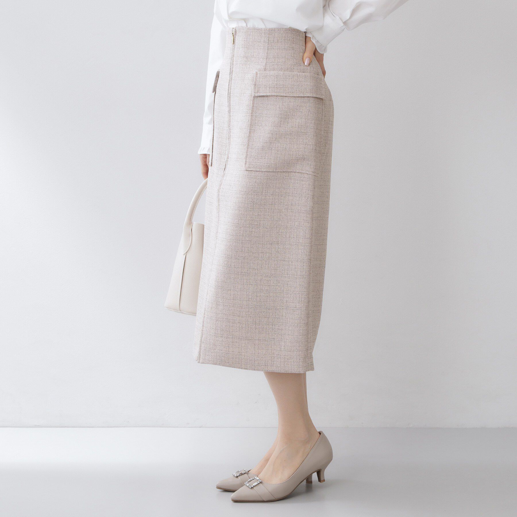 index「フロントジップタイトスカート【洗濯機OK/イージーアイロン】」|スカート|