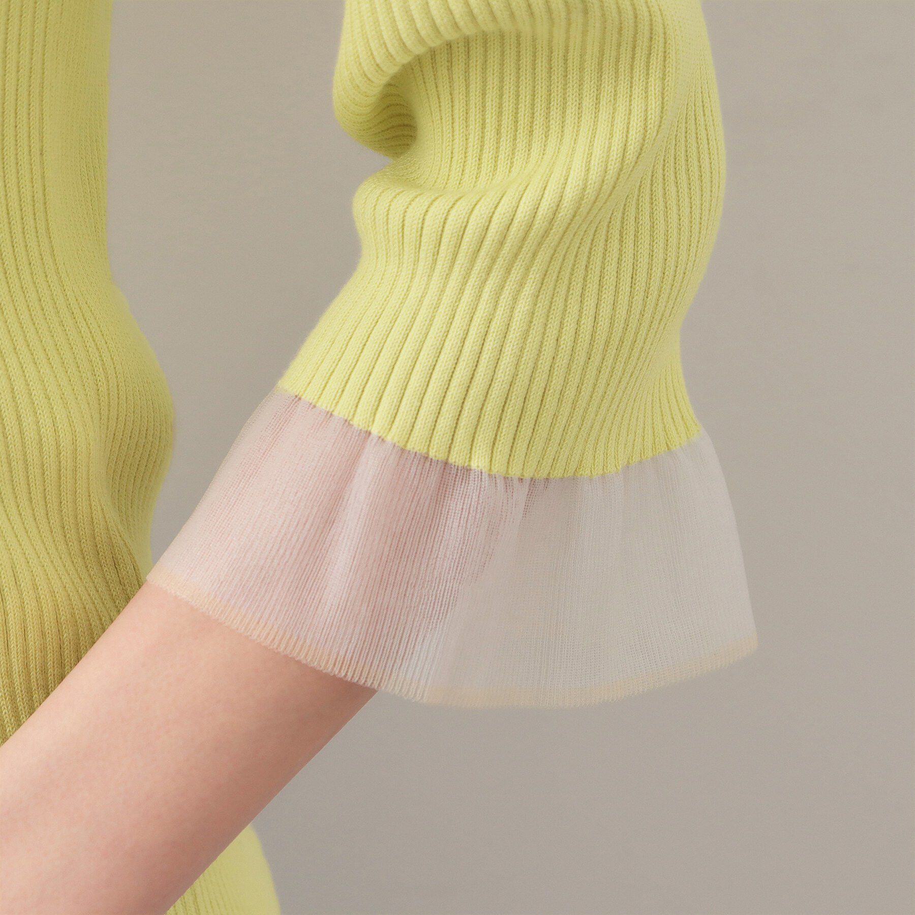 index「リブシアーフレアスリーブニット/オーガニックコットン【洗える/UVケア】」|ニット・セーター|