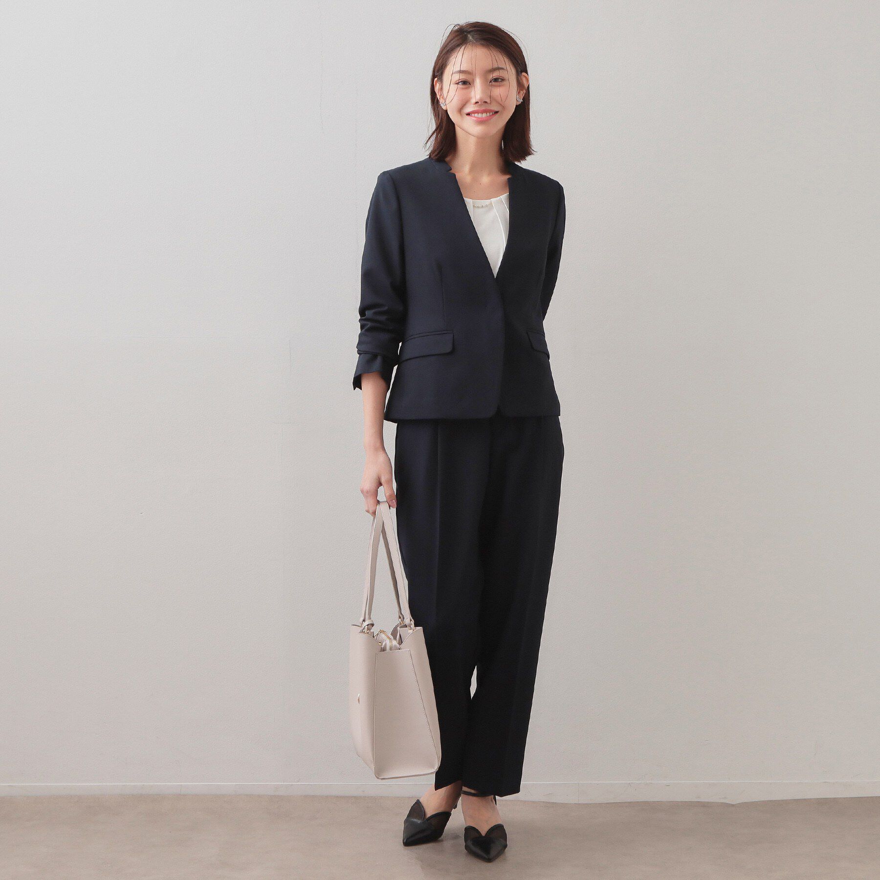 index「タックビジュー7分袖トップス【洗濯機可】」|Tシャツ・カットソー|