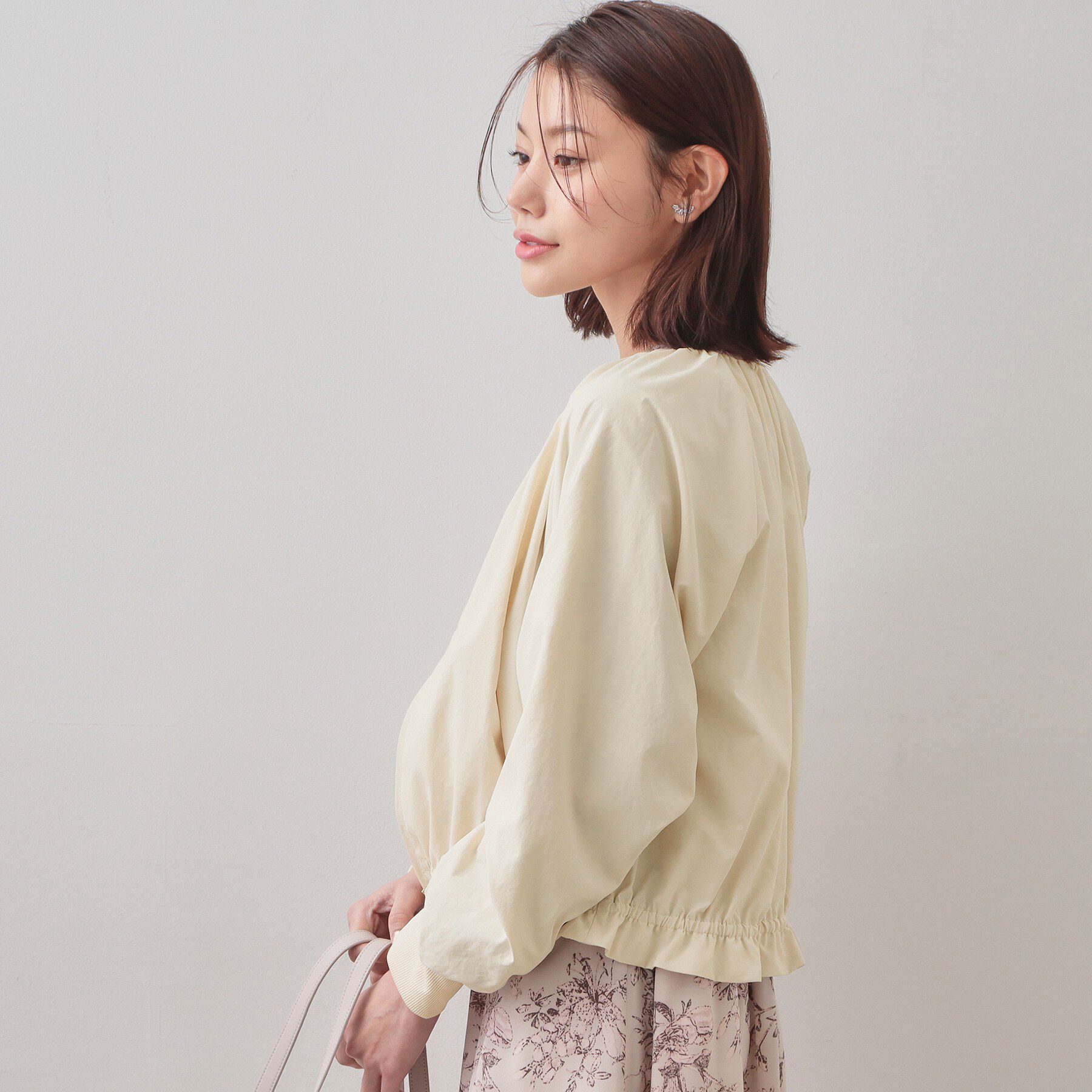 index「ノーカラーブルゾン【洗濯機OK/接触冷感/防シワ】」|テーラードジャケット|