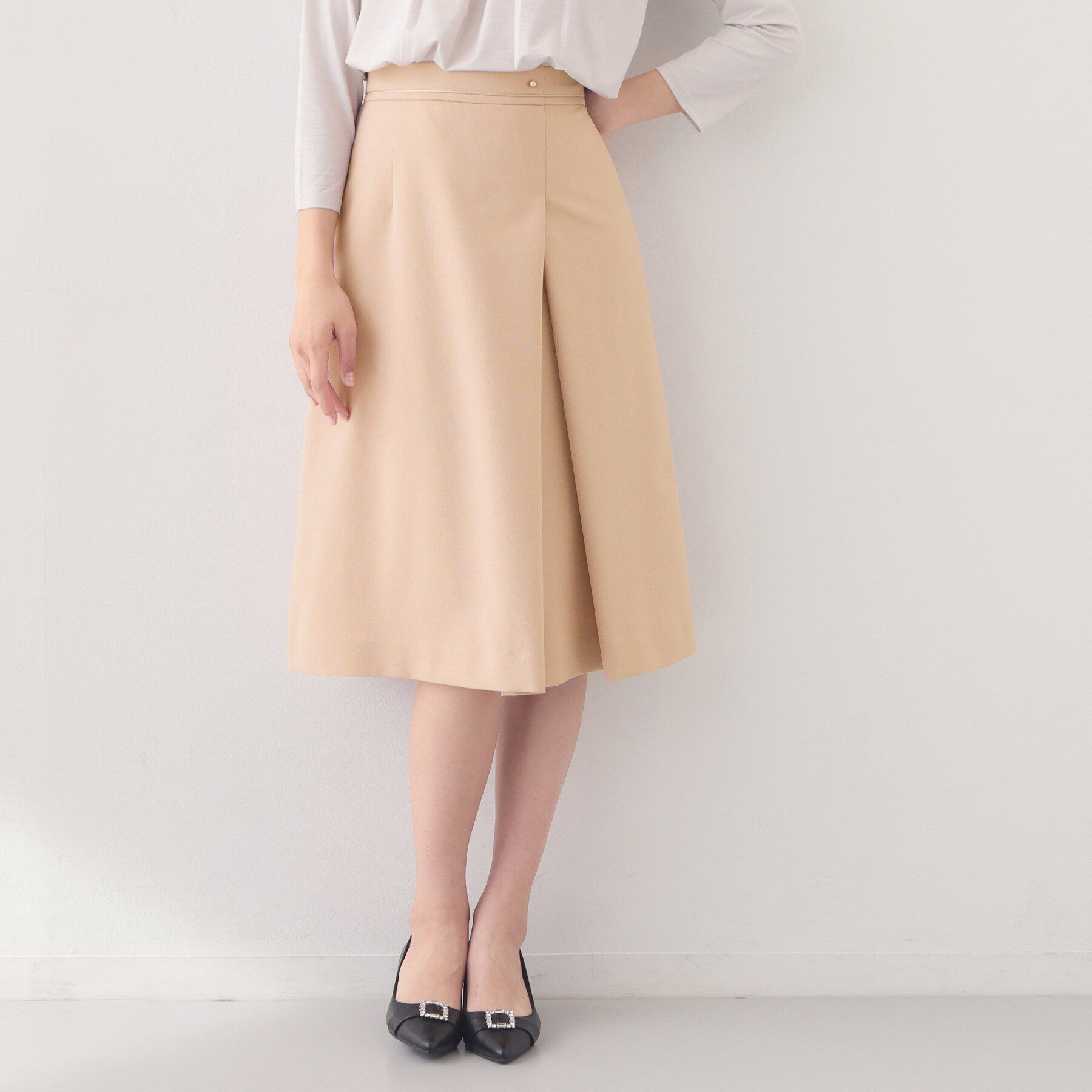 index「アシメタックAラインスカート/セットアップ対応可【洗濯機OK/防シワ】《XS～LL》」|スカート|オレンジ(065)