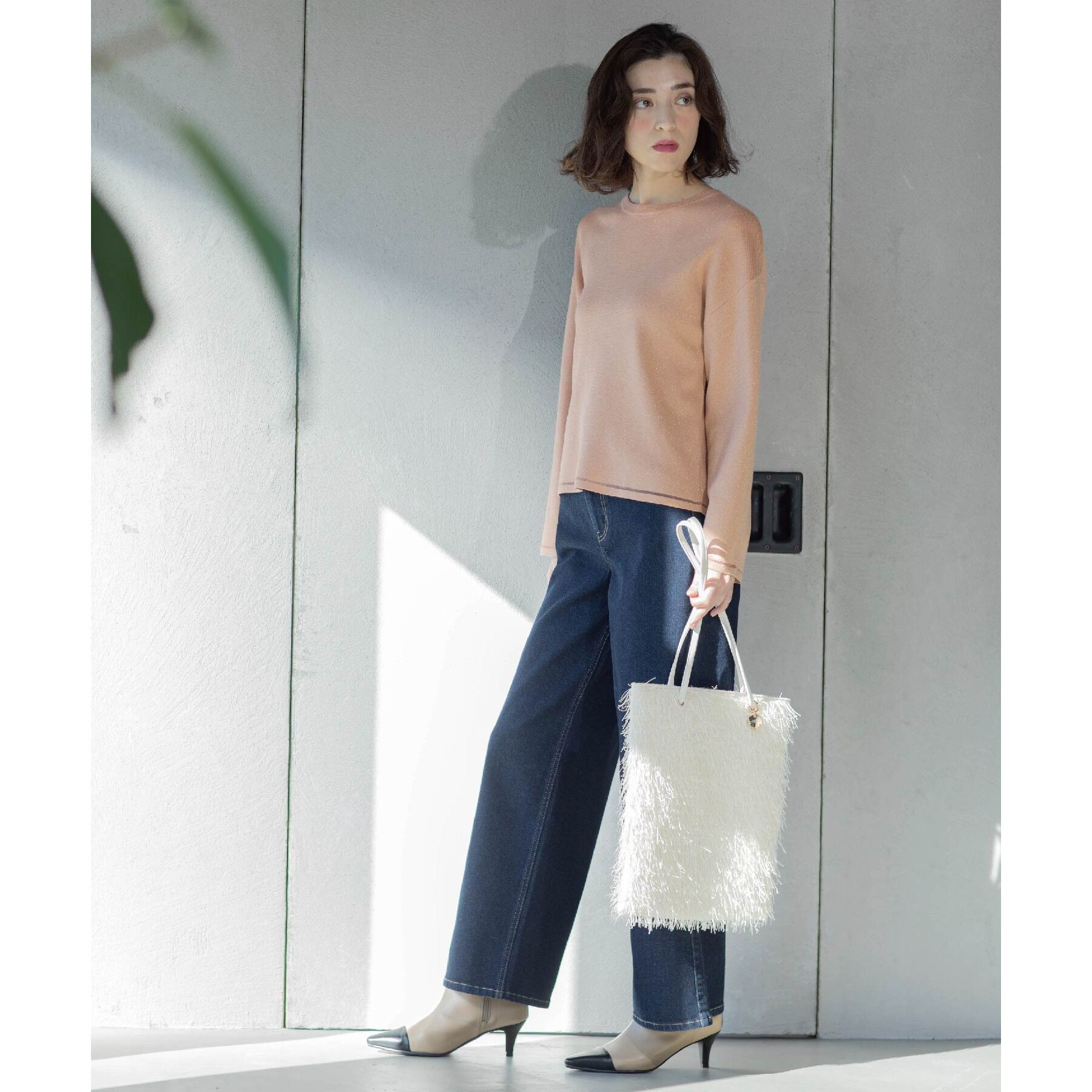 OPAQUE.CLIP「《SS-LLsize》ストレッチバギーデニム【洗濯機洗い可】」|デニム|