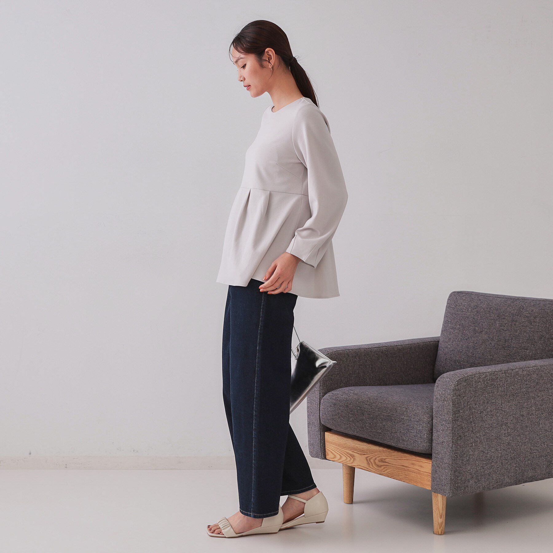 OPAQUE.CLIP「ペプラムトップス【UV/吸水速乾/洗濯機洗い可】」|Tシャツ・カットソー|