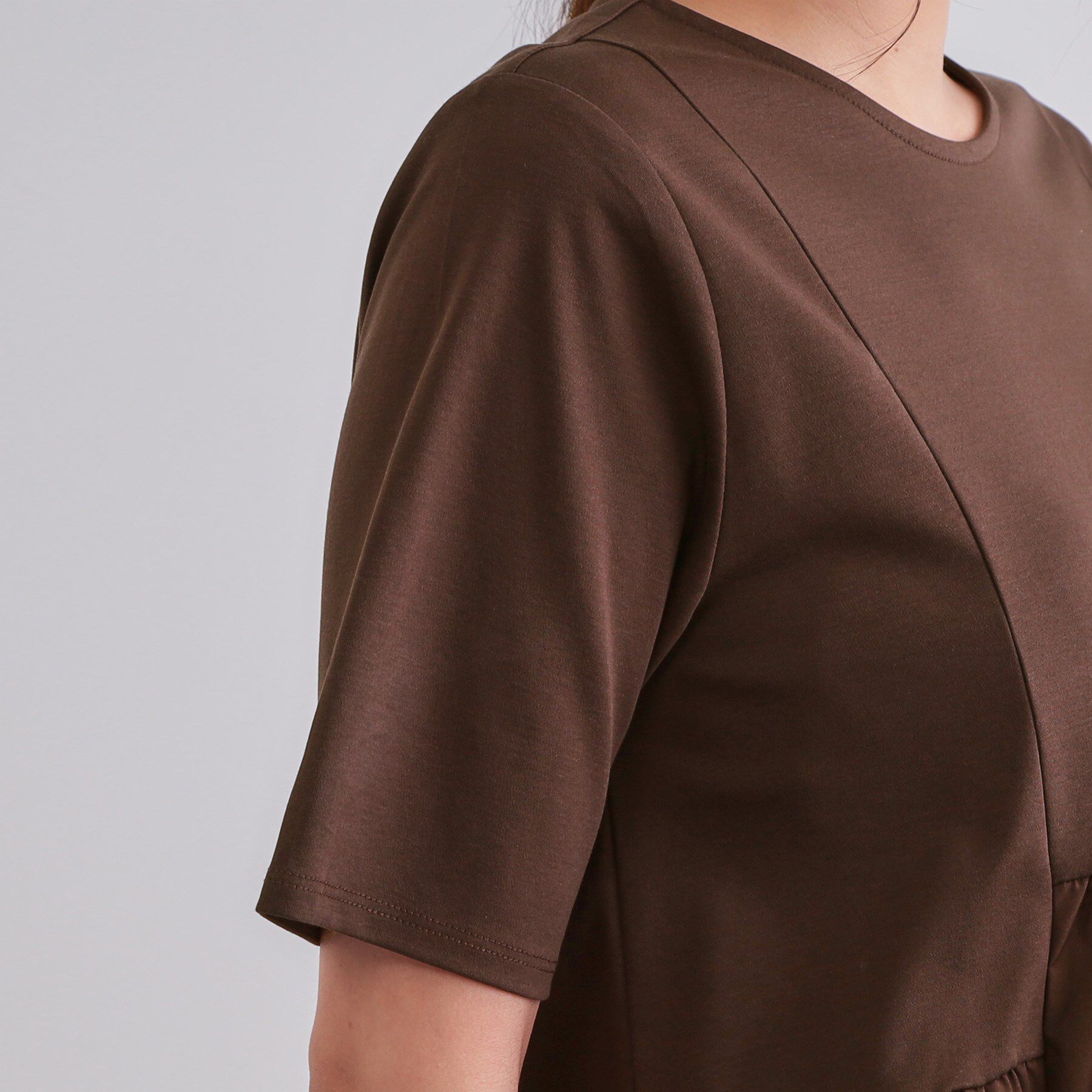 OPAQUE.CLIP「ペプラムドッキングカットソー【洗濯機洗い可】」|Tシャツ・カットソー|