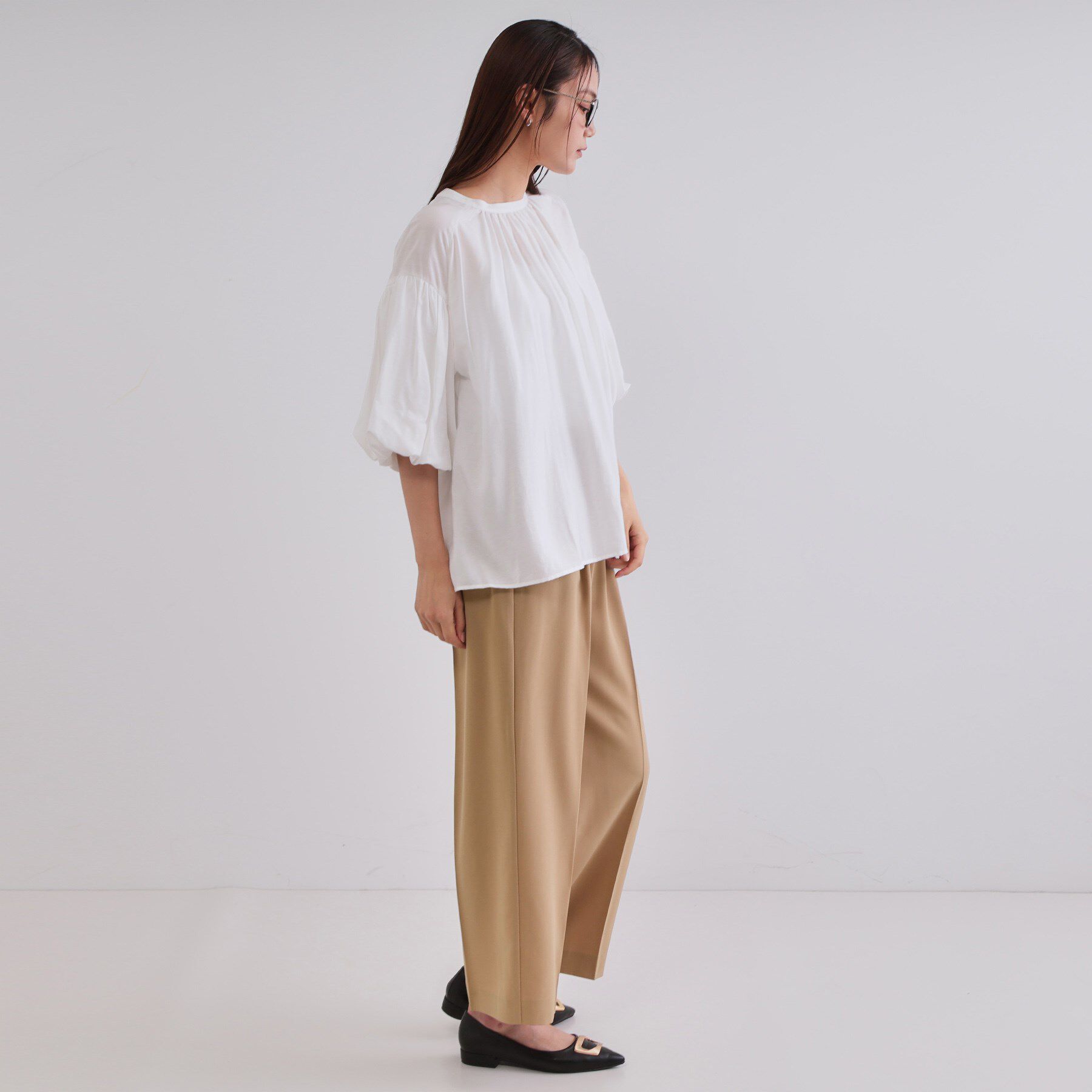 OPAQUE.CLIP「《6色展開/丈が選べる》美脚イージーワイドパンツ/セットアップ対応【ストレッチ/洗濯機洗い可/防シワ」|その他|