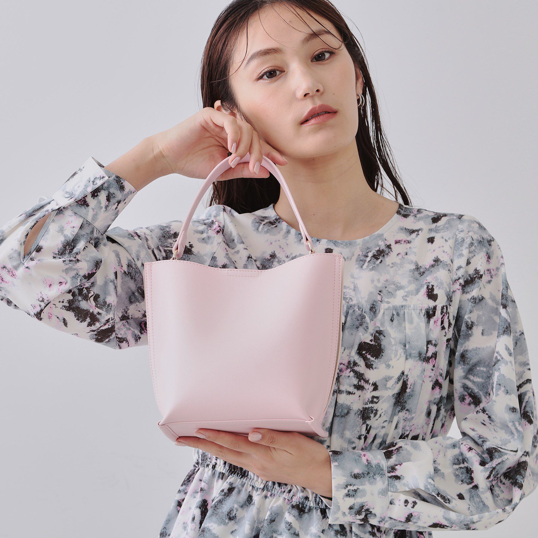 OPAQUE.CLIP「【2WAY】バイカラーワンハンドルミニショルダーバッグ」|ショルダー・メッセンジャー|ピンク(572)