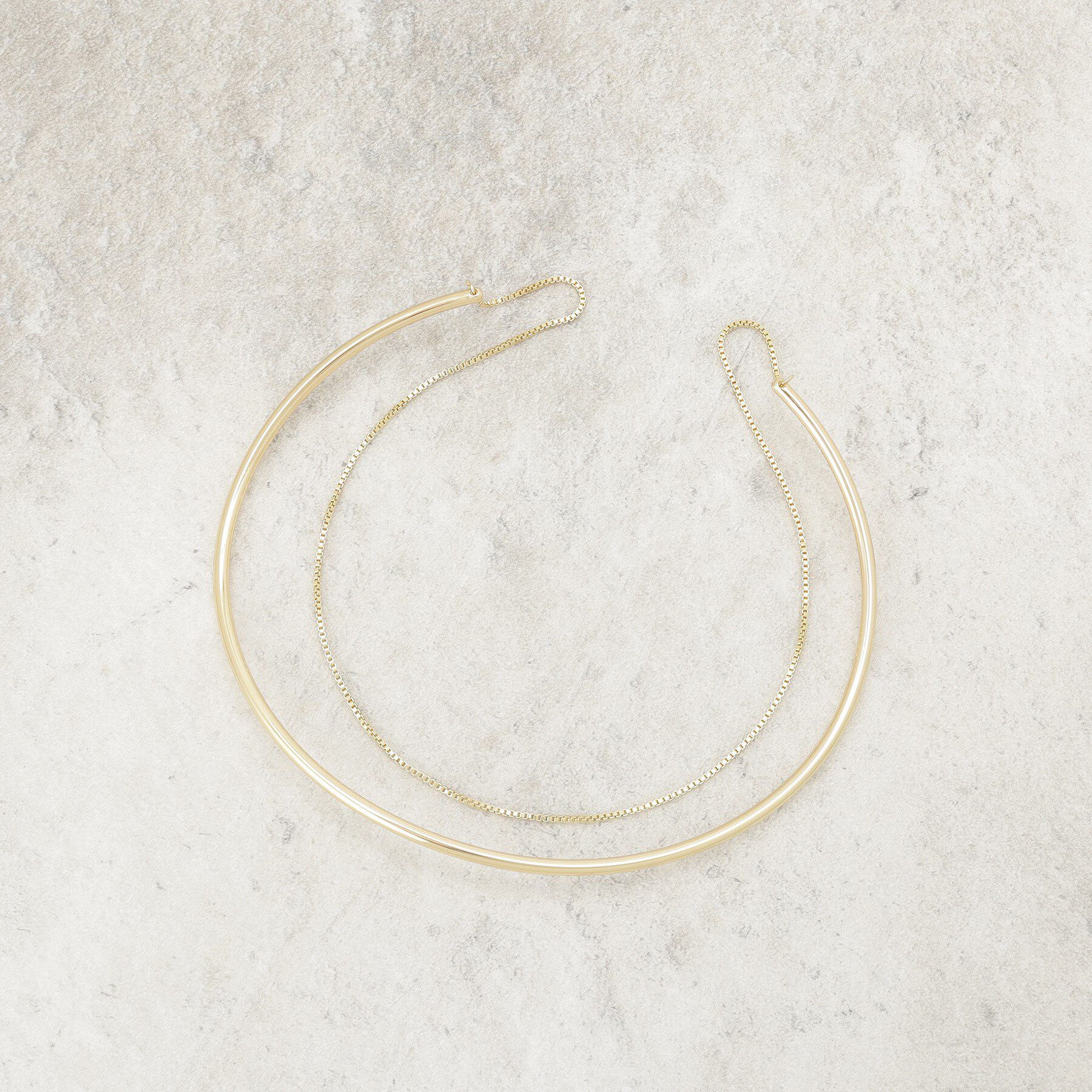 OPAQUE.CLIP「チェーン付きネックカフ」|ネックレス|