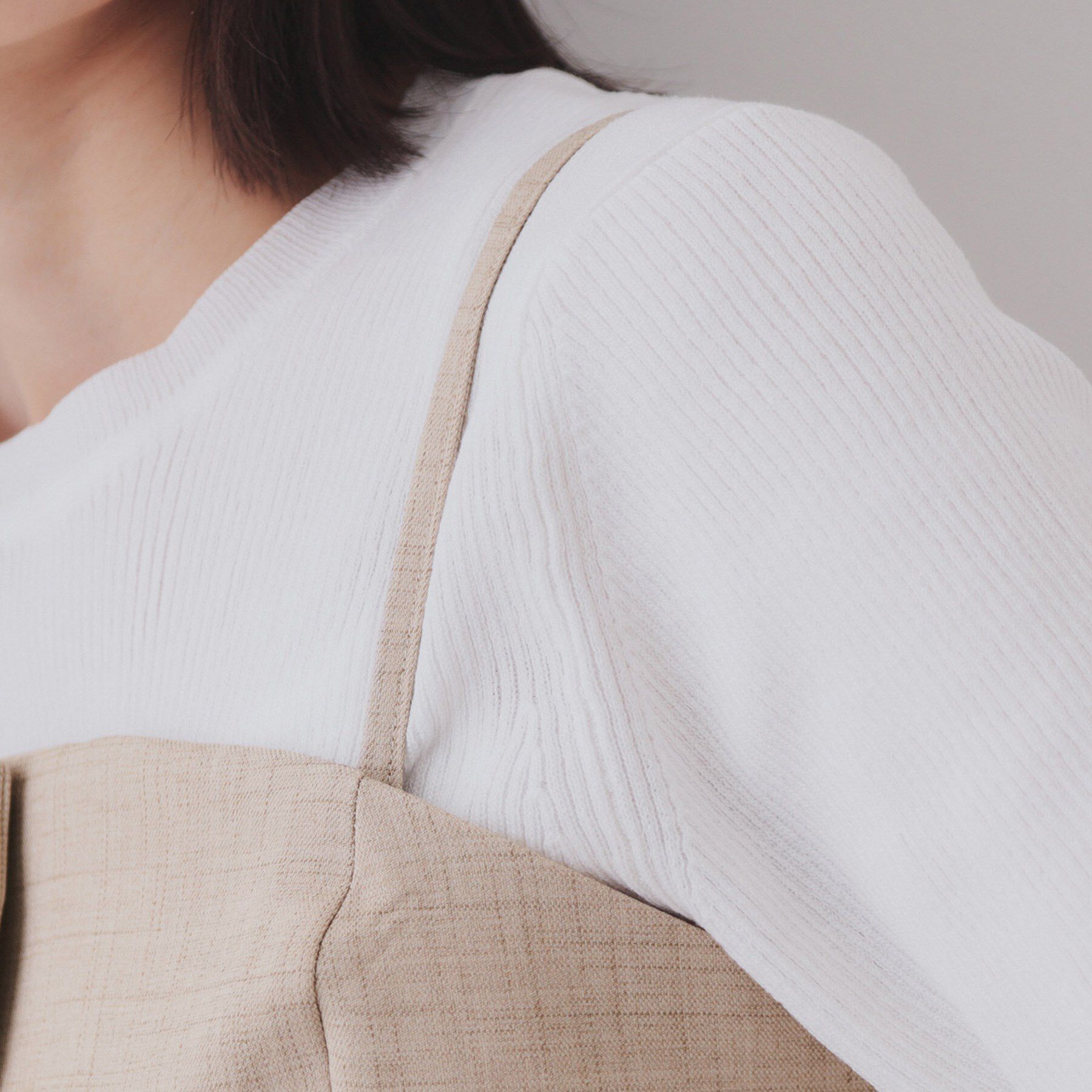 OPAQUE.CLIP「メランジビスチェ風ジレ/セットアップ対応可【洗濯機洗い可】」|ベスト・ジレ|