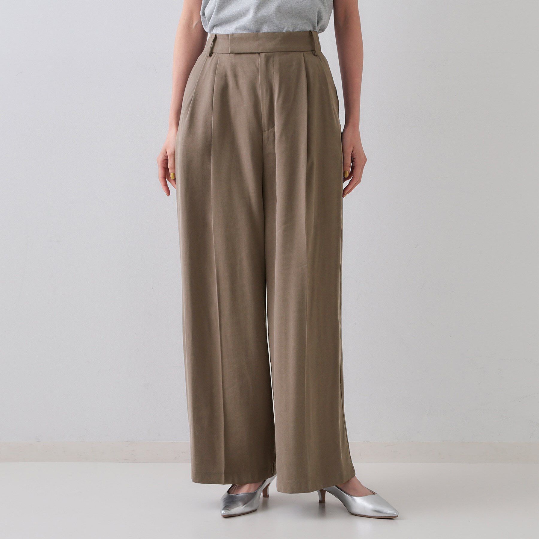 OPAQUE.CLIP「タックワイドパンツ/セットアップ対応【洗濯機洗い可】」|その他|