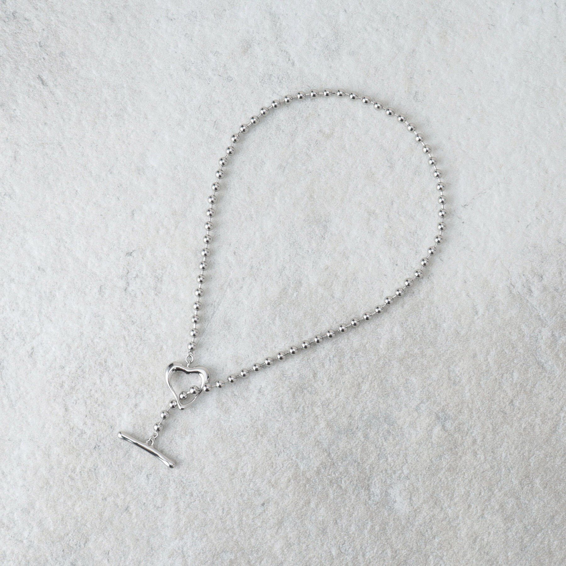 OPAQUE.CLIP「ハートマンテル ボールチェーンネックレス」|ネックレス|シルバー(006)