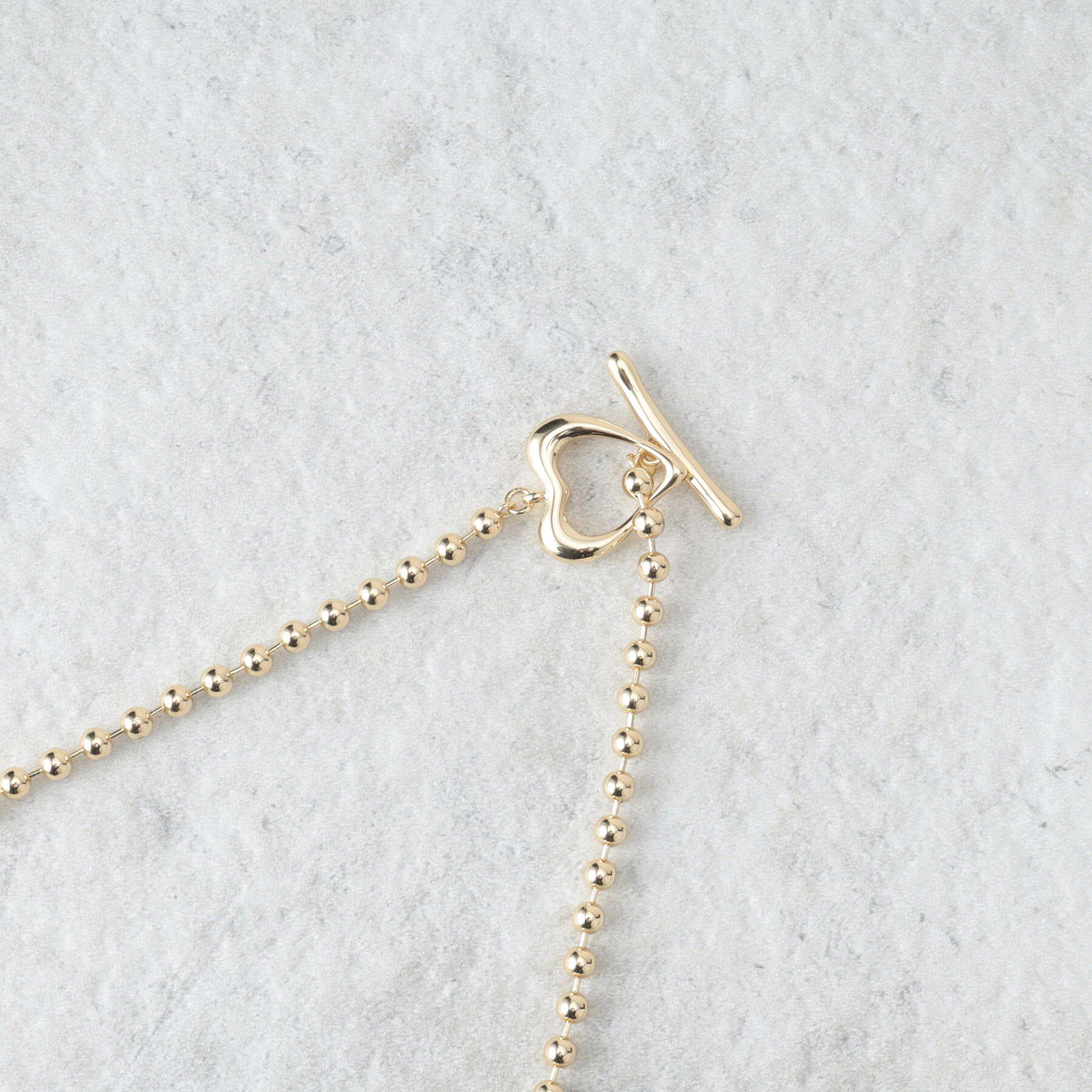 OPAQUE.CLIP「ハートマンテル ボールチェーンネックレス」|ネックレス|