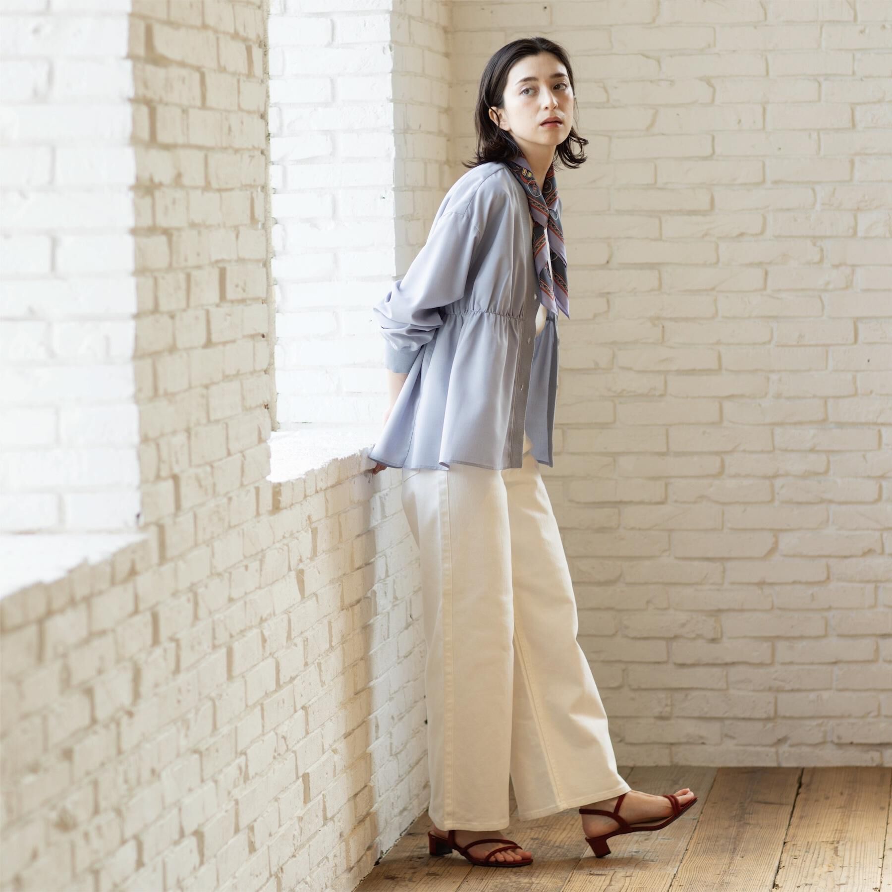 OPAQUE.CLIP「ストレッチバギーデニム【洗濯機洗い可】《SS～LL》」|デニム|