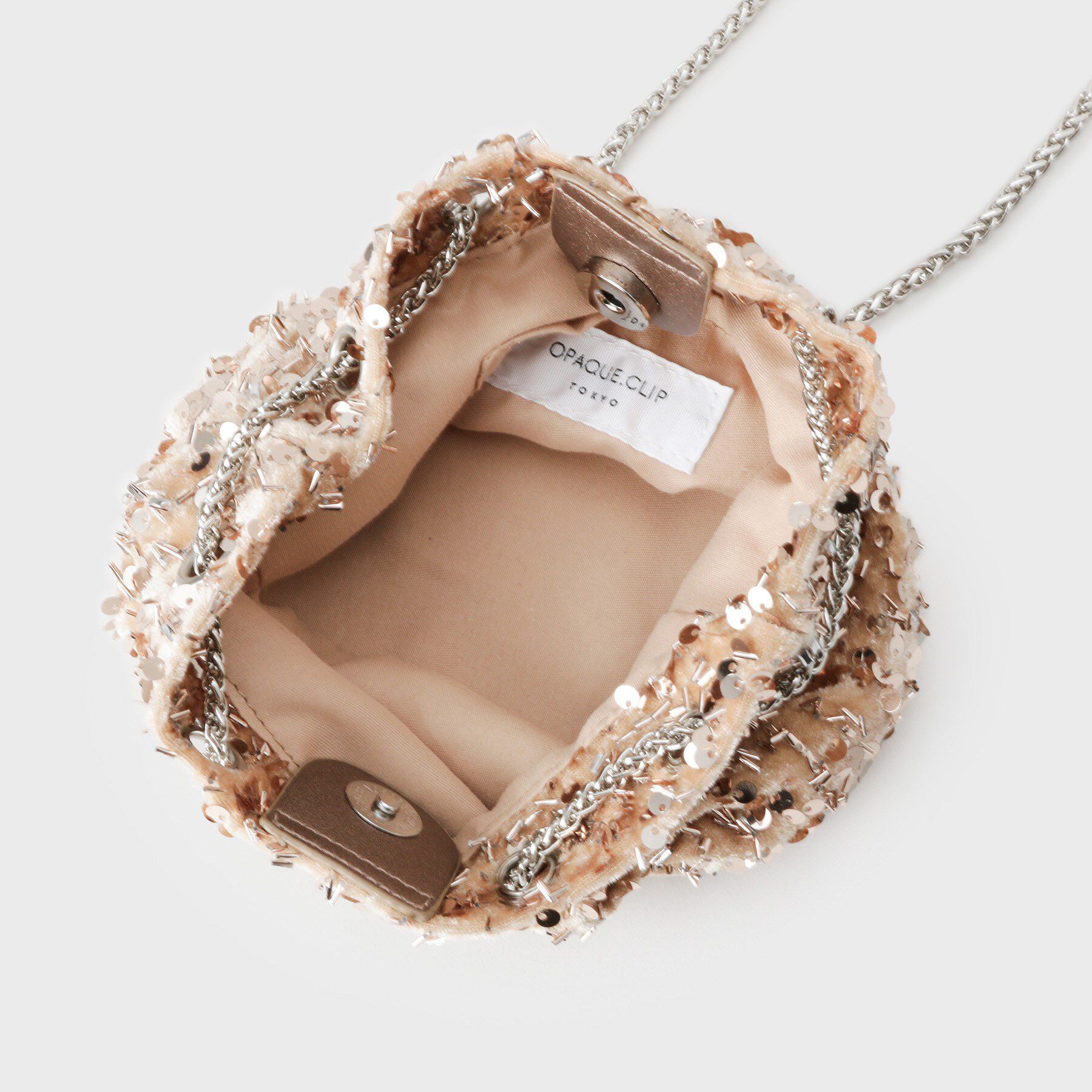 OPAQUE.CLIP「【2WAY】素材アソートシャイニー巾着ミニショルダーバッグ」|ショルダー・メッセンジャー|