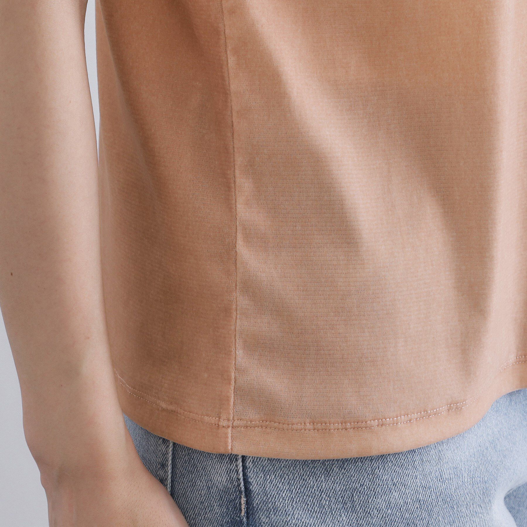 OPAQUE.CLIP「フロッキーチュールTシャツ【洗濯機洗い可】」|Tシャツ・カットソー|