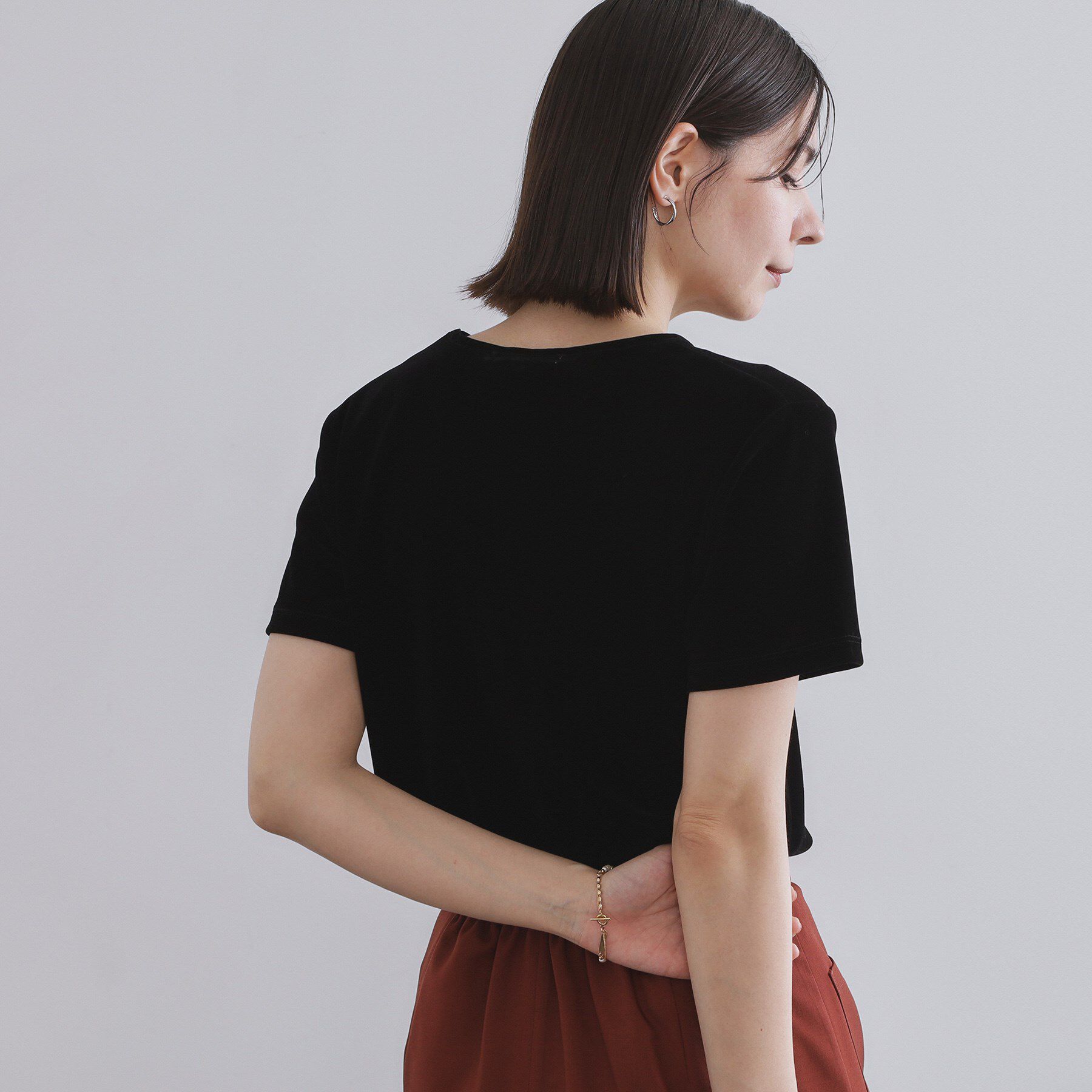 OPAQUE.CLIP「フロッキーチュールTシャツ【洗濯機洗い可】」|Tシャツ・カットソー|