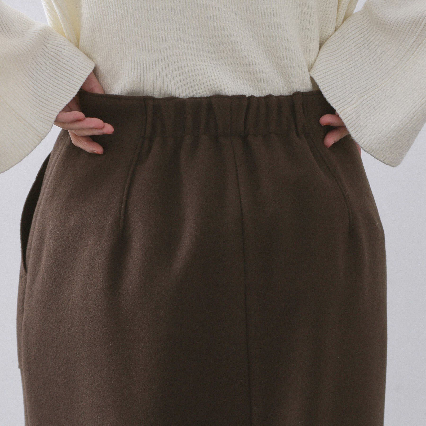 OPAQUE.CLIP「ウールライクタイトスカート【洗濯機洗い可】《8col》」|スカート|