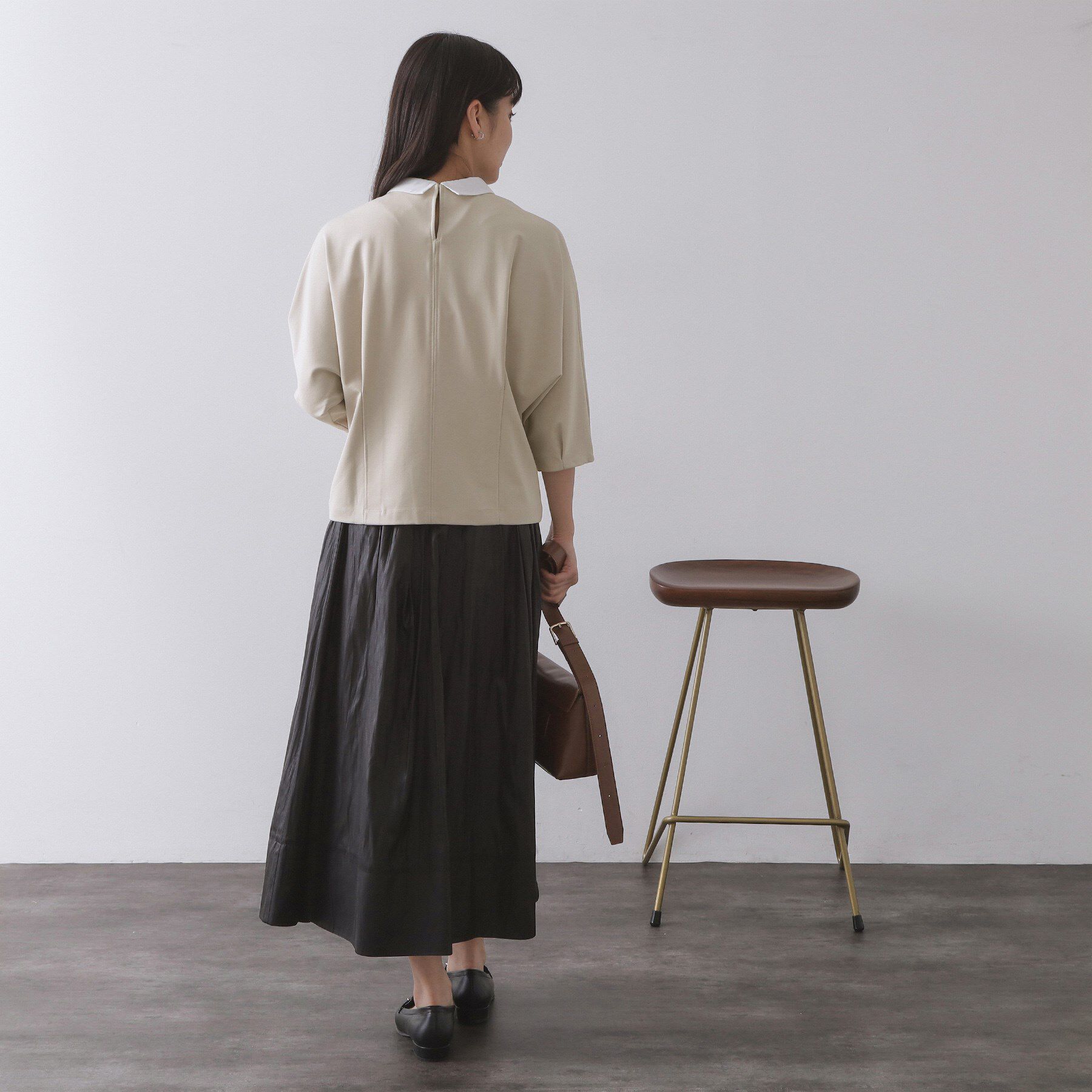 OPAQUE.CLIP「襟付きドルマントップス【洗濯機OK】」|Tシャツ・カットソー|