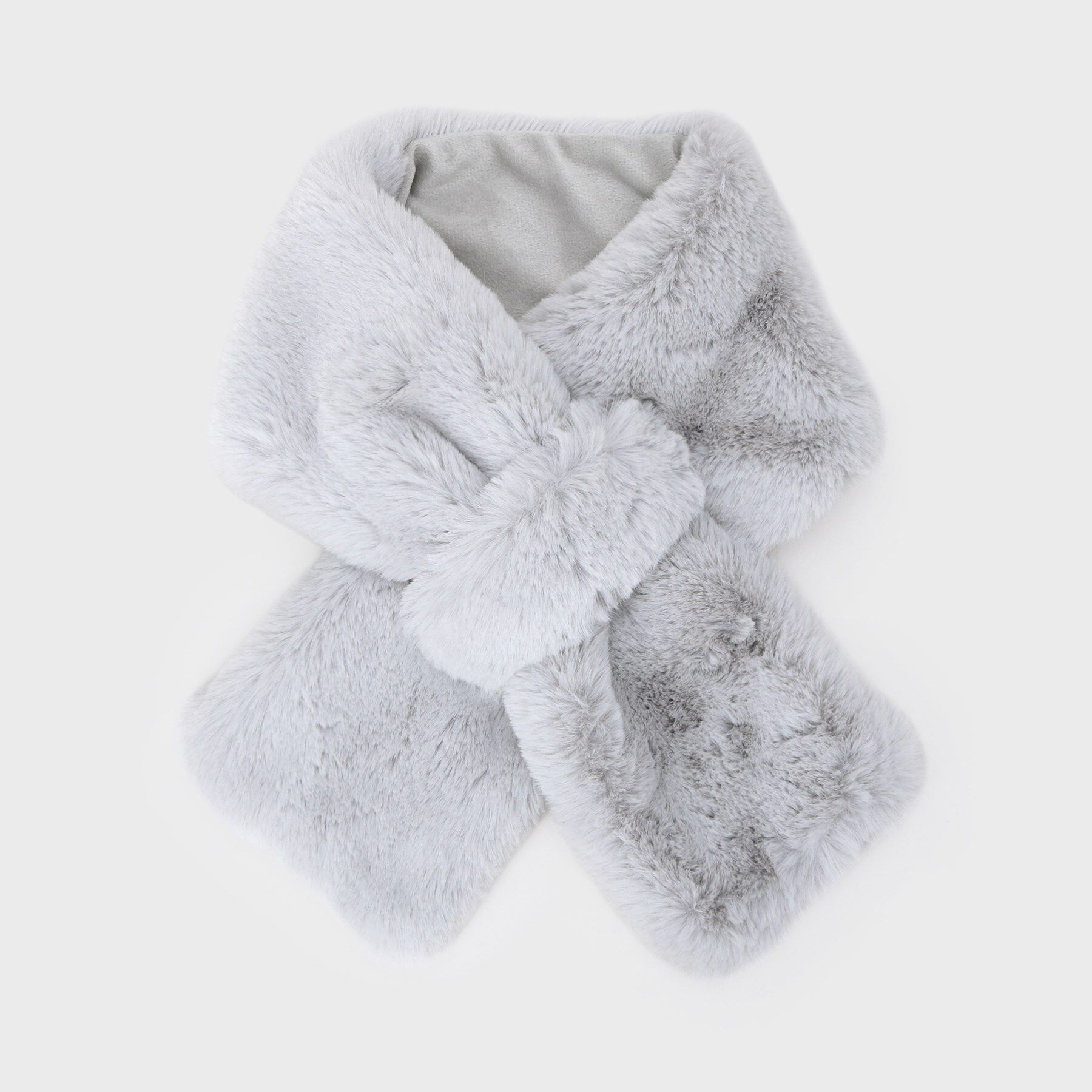 OPAQUE.CLIP「フェイクファー差し込みティペット」|ストール|グレー(012)