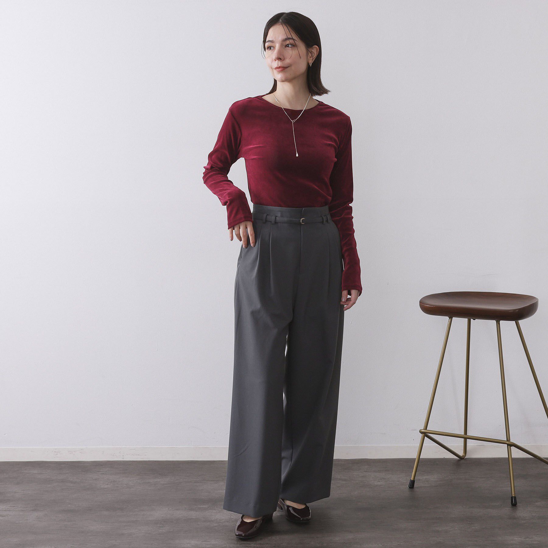 OPAQUE.CLIP「フロッキーチュールトップス【洗濯機OK】」|Tシャツ・カットソー|