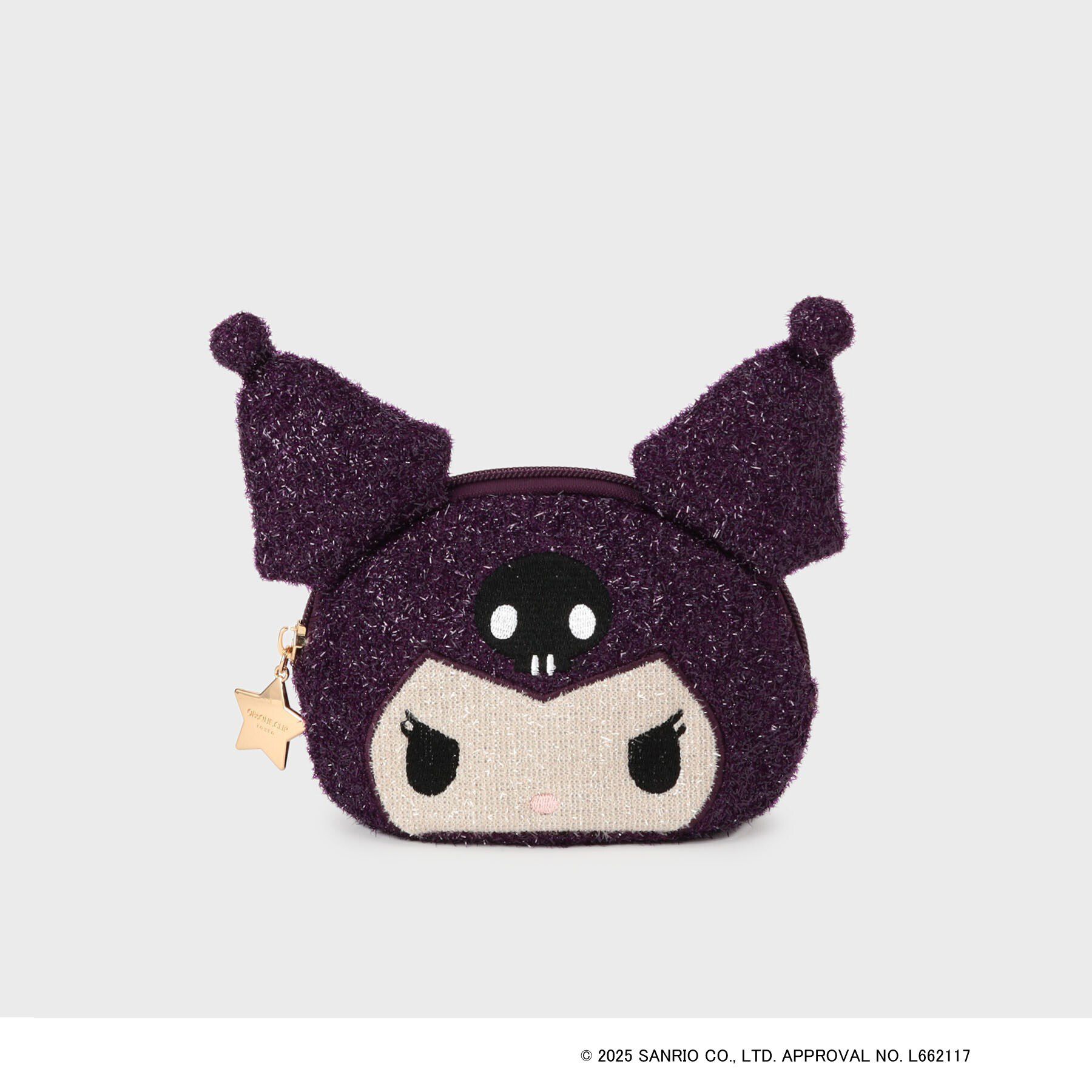 OPAQUE.CLIP「◆【クロミ】フェイス型キラキラシェルポーチ」|ポーチ|パープル(183)