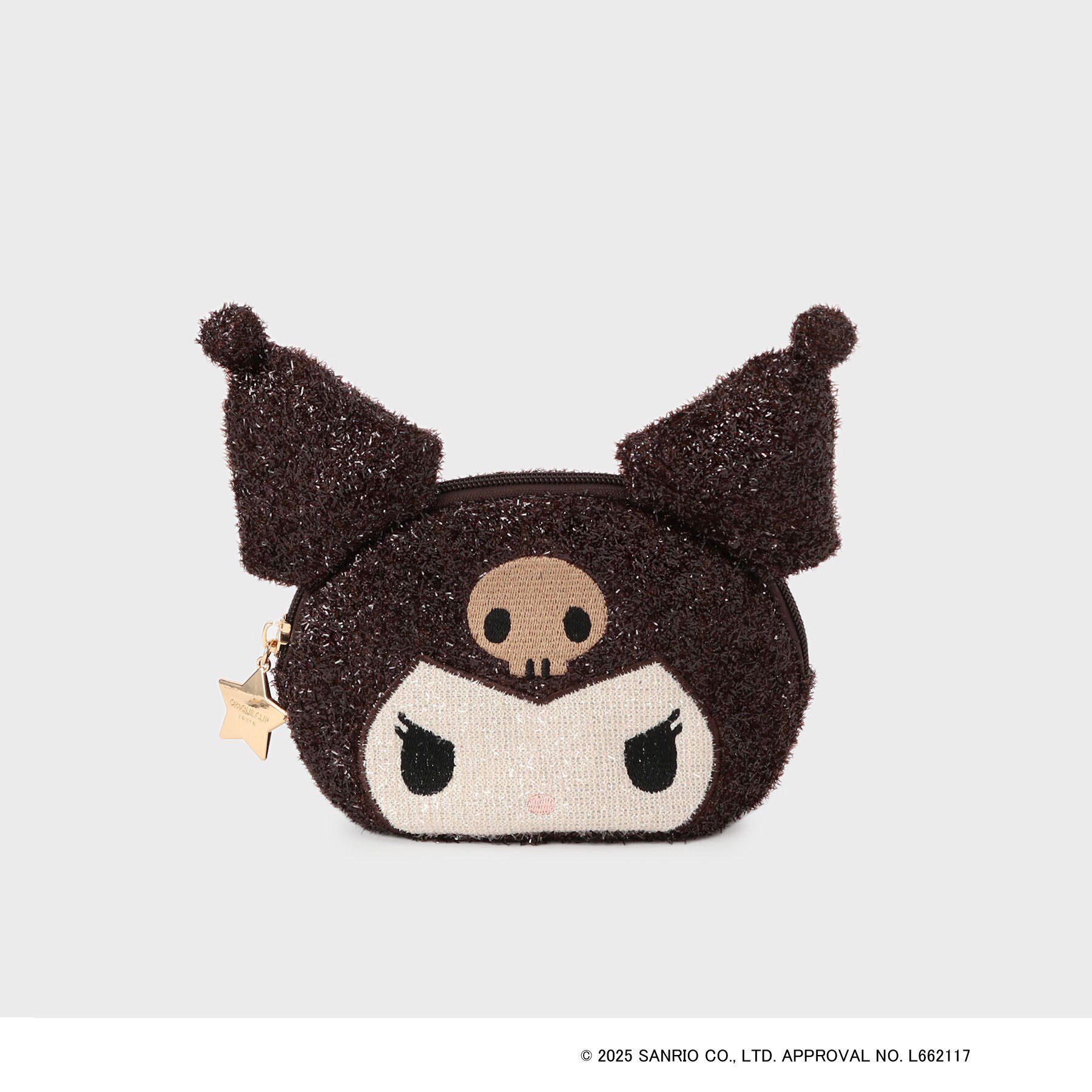 OPAQUE.CLIP「◆【クロミ】フェイス型キラキラシェルポーチ」|ポーチ|ブラウン(844)