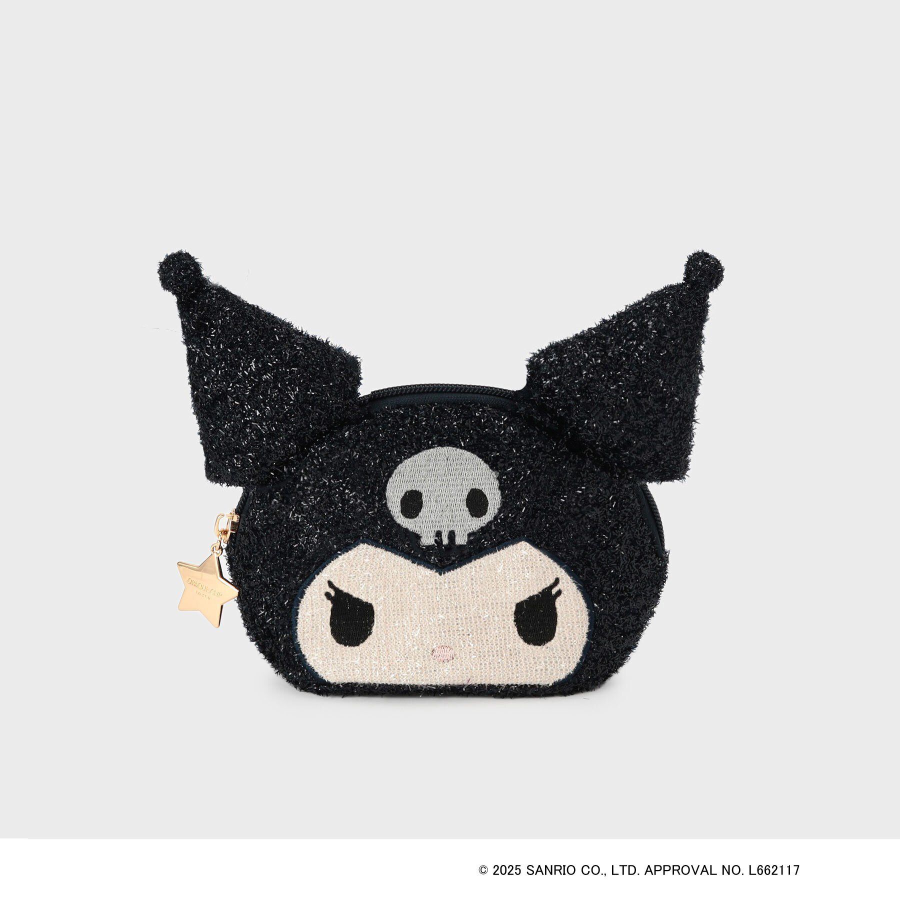 OPAQUE.CLIP「◆【クロミ】フェイス型キラキラシェルポーチ」|ポーチ|ネイビー(894)