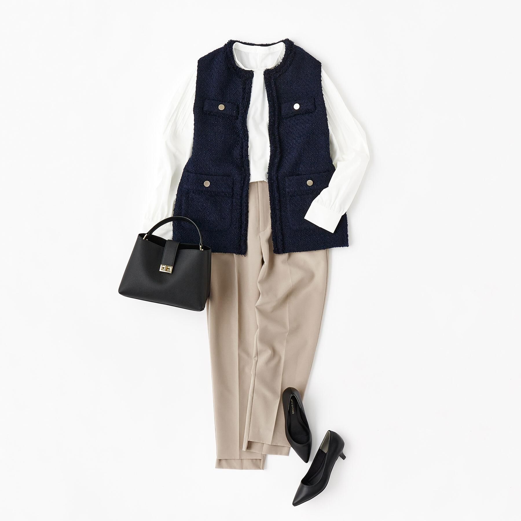 OPAQUE.CLIP「【2WAY】サフィアーノ調ミドルワンハンドルバッグ」|ハンドバッグ|