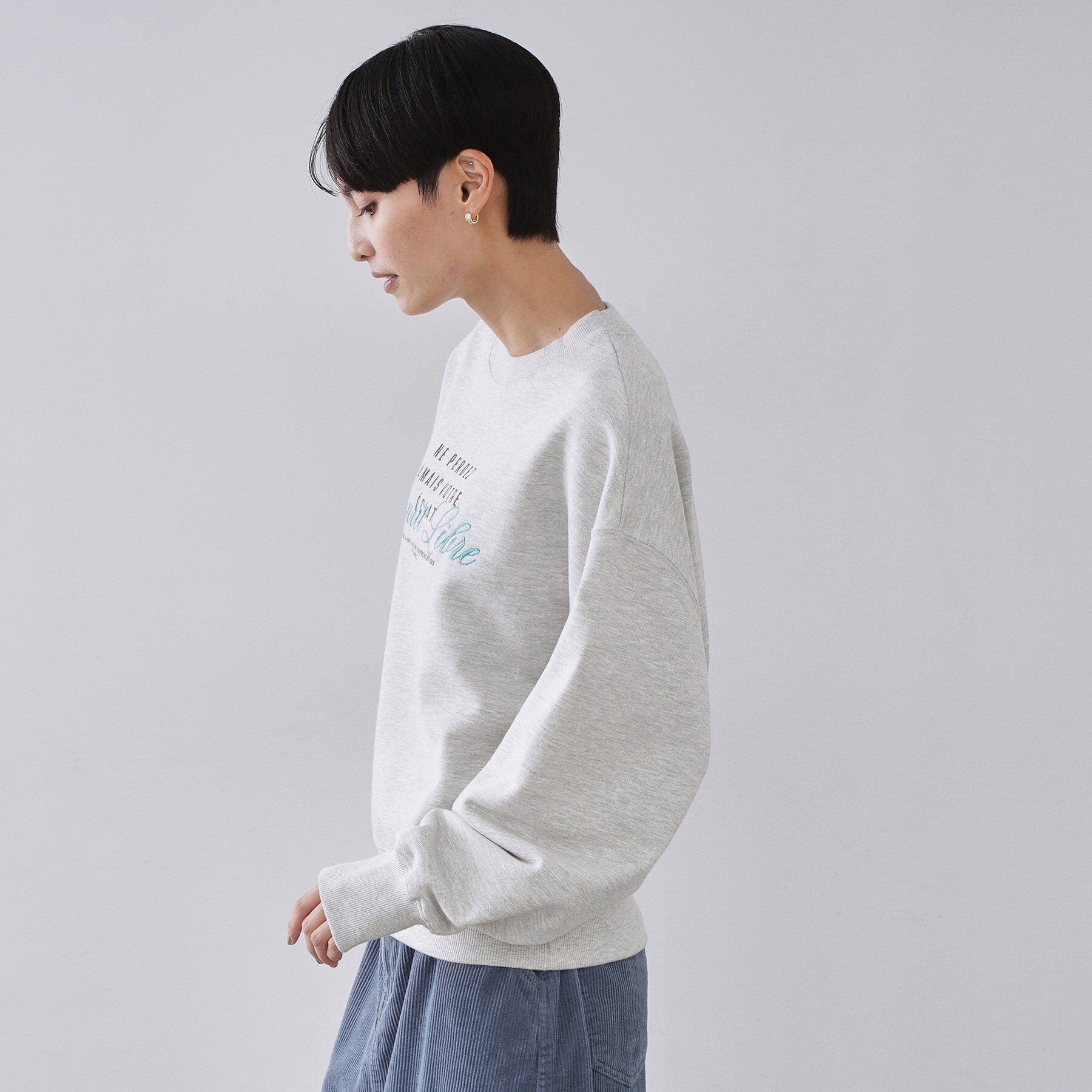 OPAQUE.CLIP「裏毛プリント刺繍ロゴ【洗濯機OK】」|パーカー|