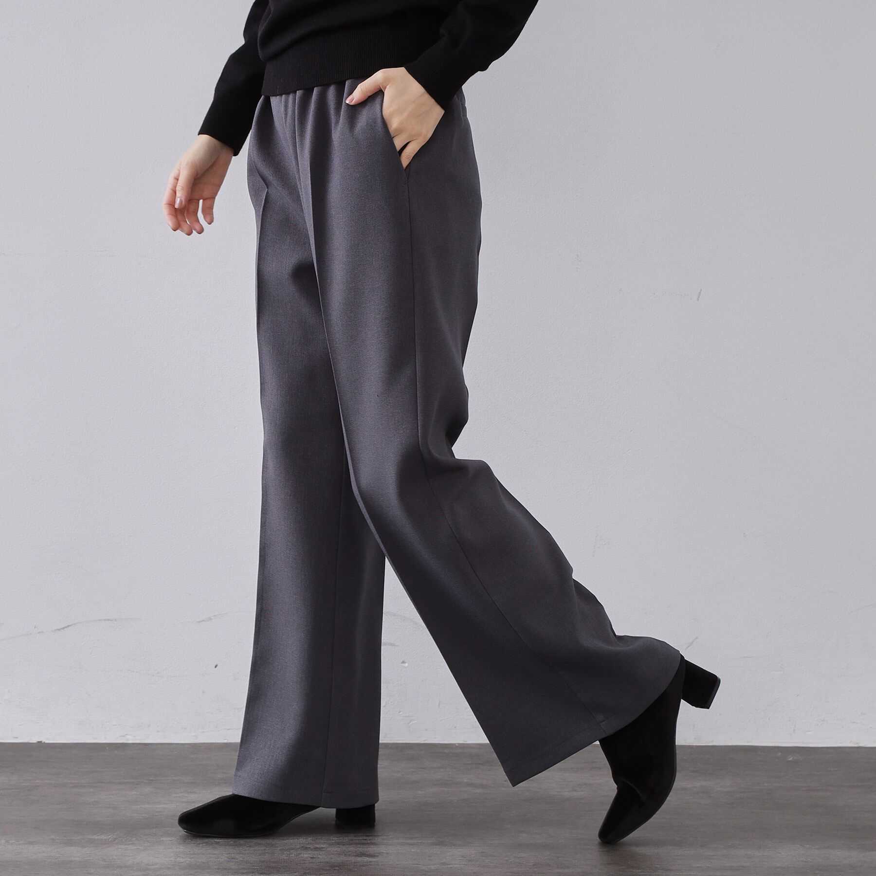 OPAQUE.CLIP「イージーフレアパンツ【洗濯機OK】」|その他|