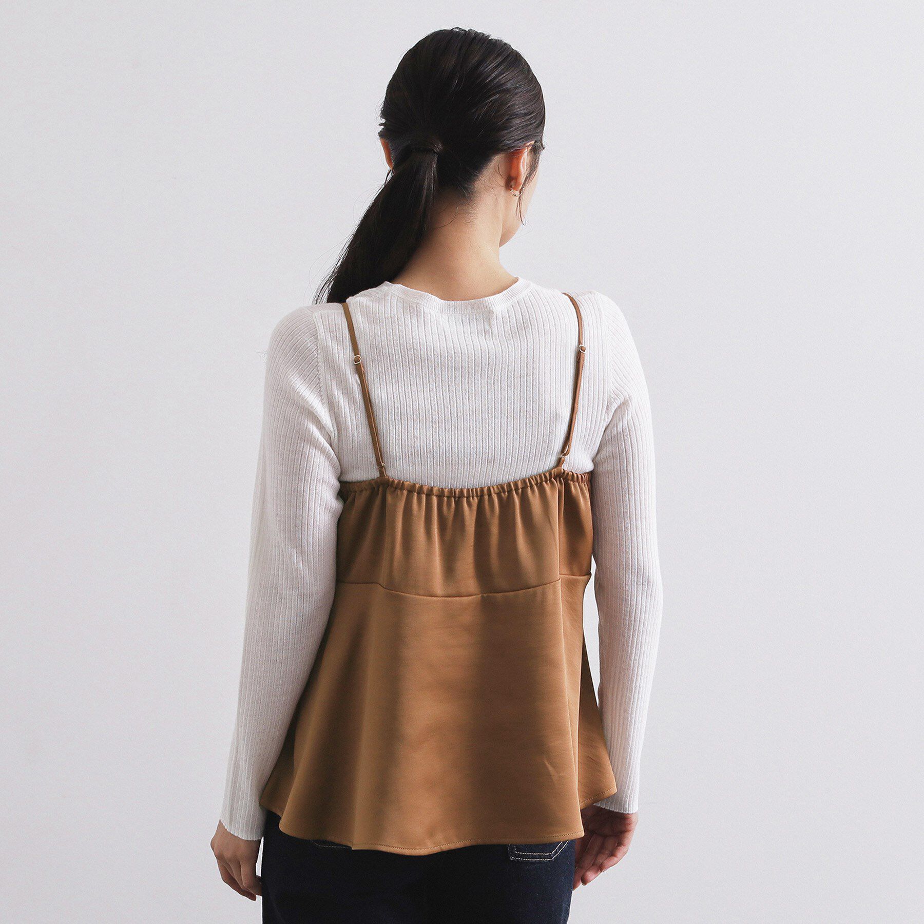 OPAQUE.CLIP「サテンキャミブラウス【洗濯機OK】」|シャツ・ブラウス|