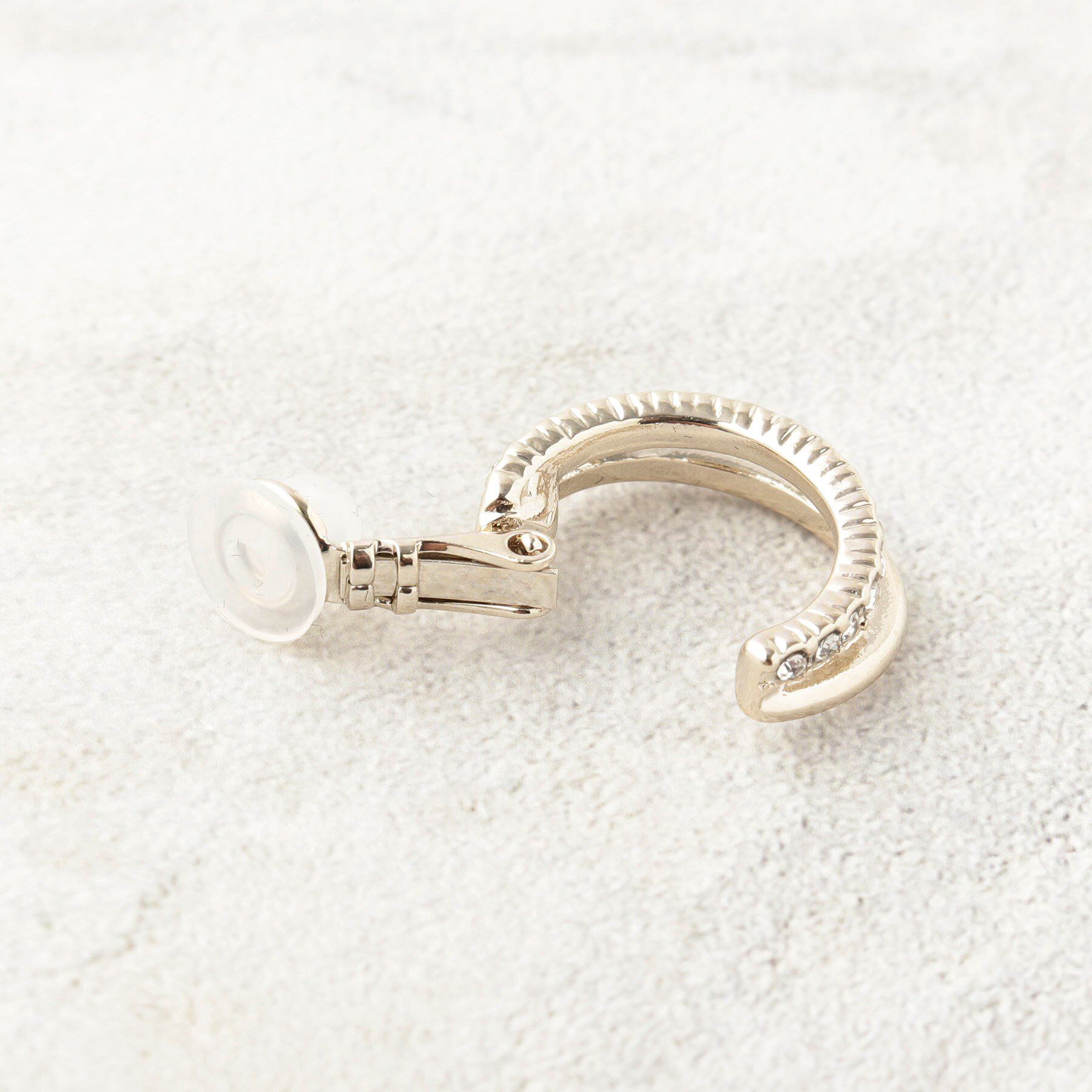 OPAQUE.CLIP「ダブルビジューイヤリング」|イヤリング|