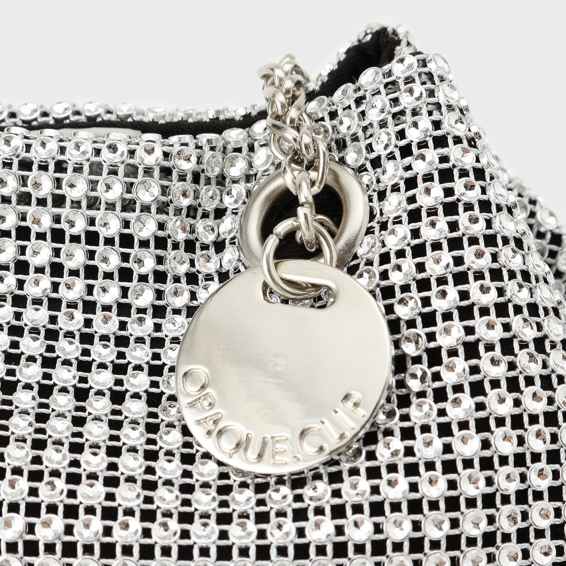 OPAQUE.CLIP「ラインストーン調シャイニー巾着ミニショルダーバッグ【2WAY】」|ショルダー・メッセンジャー|