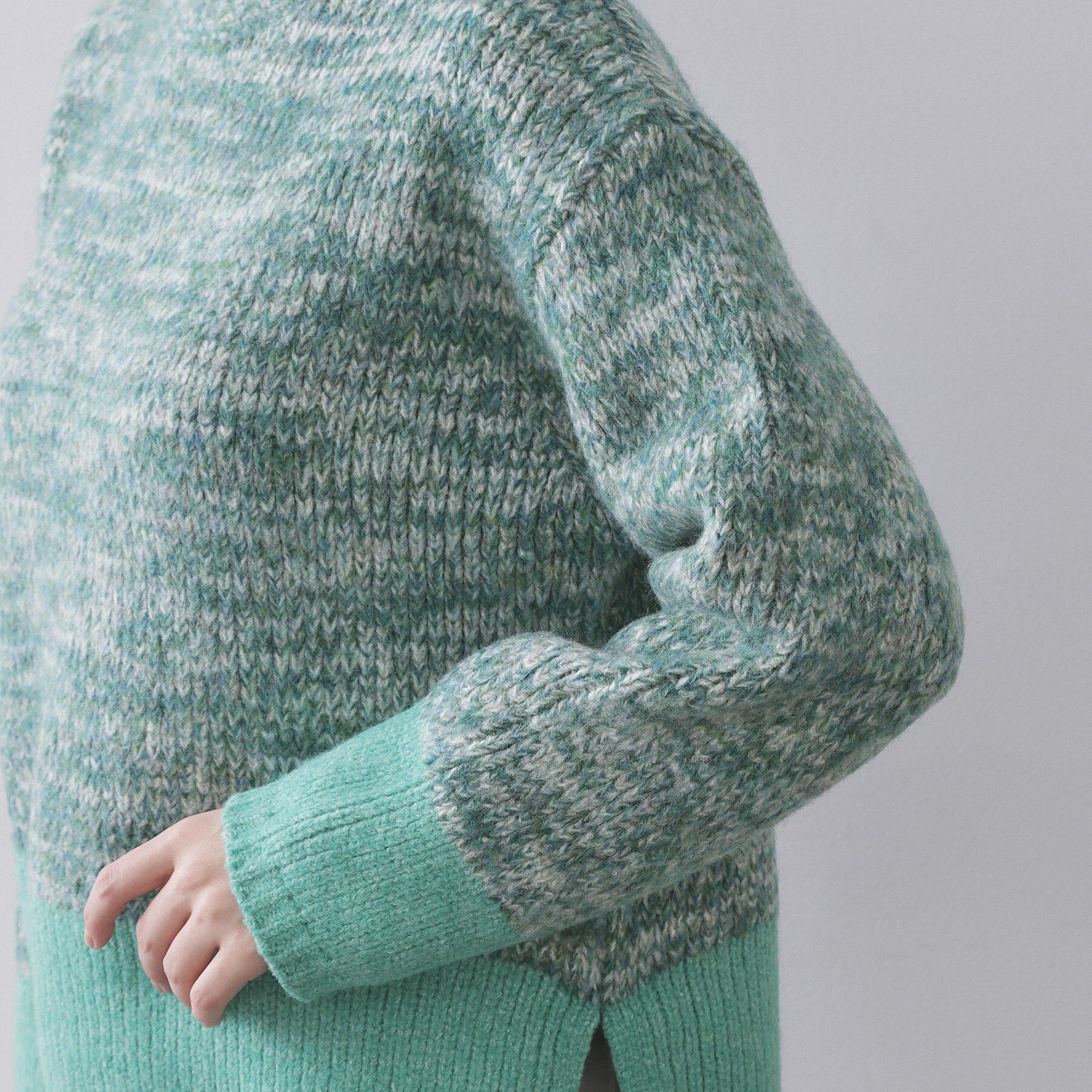 OPAQUE.CLIP「カラーMIXミドルゲージニット【洗濯機OK】」|ニット・セーター|