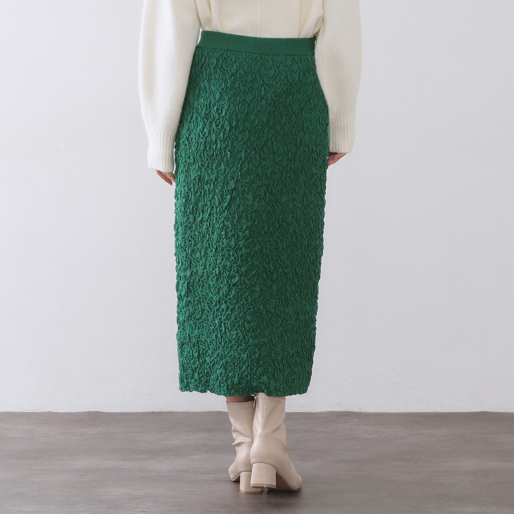 OPAQUE.CLIP「ジャカード編みニットナロースカート【洗える】」|スカート|